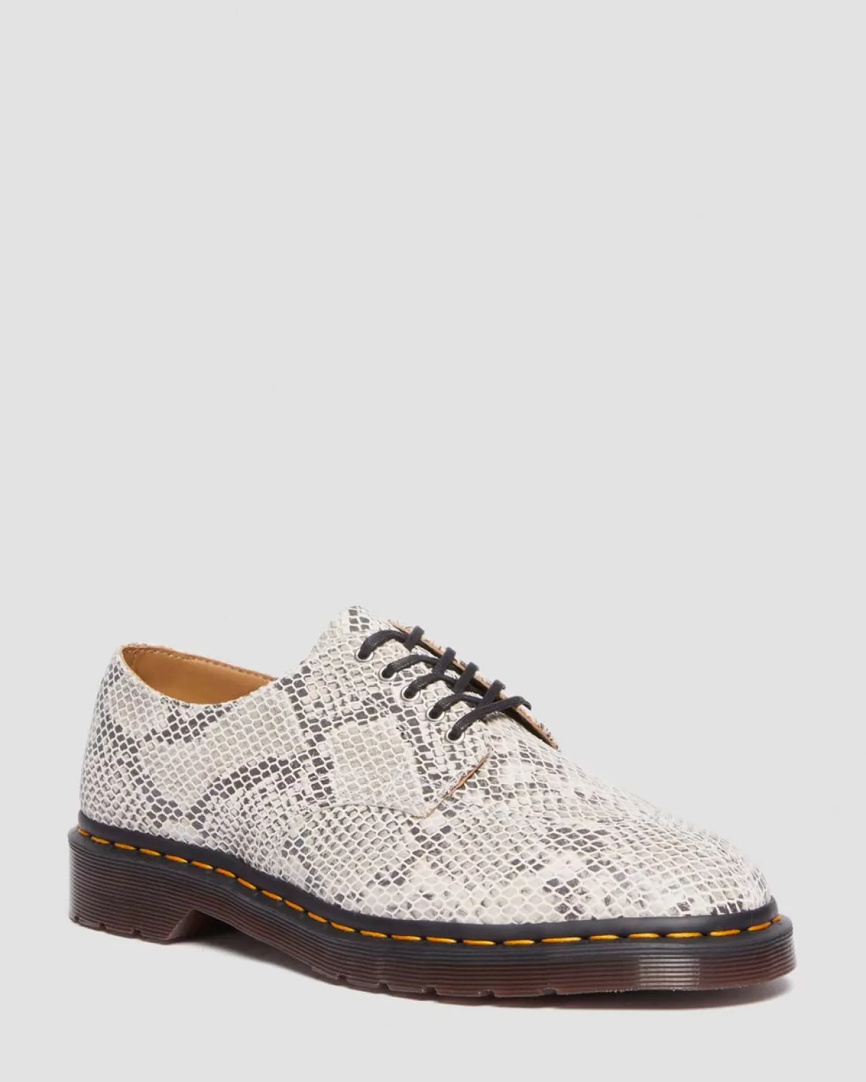 WOMENS Dr. Martens Scarpe Oxford di camoscio 2046 con stampa pitonata