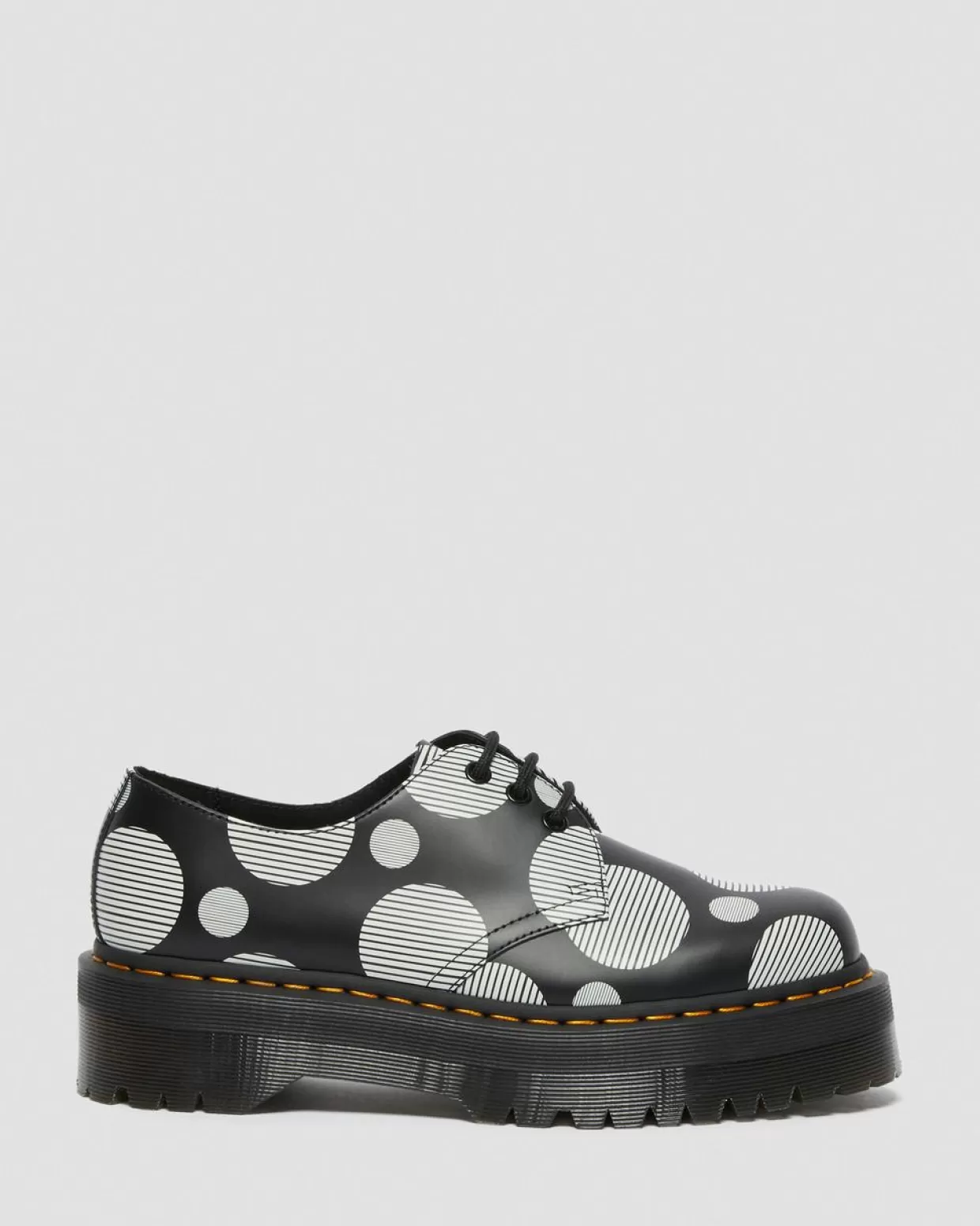 WOMENS Dr. Martens Scarpe platform di pelle 1461 Quad Polka Dot Smooth