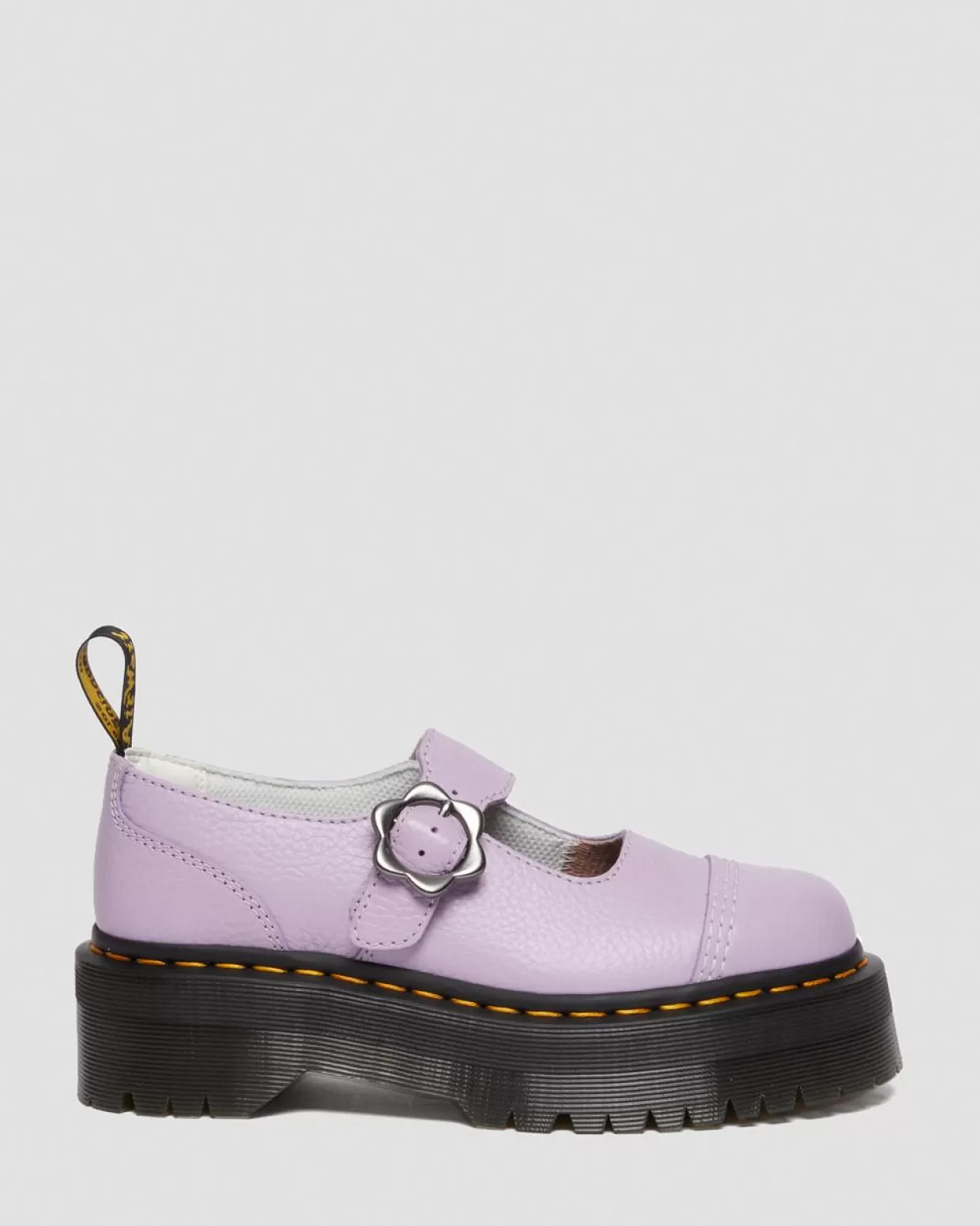 UNISEX Dr. Martens Scarpe platform di pelle Addina con fibbia con fiore