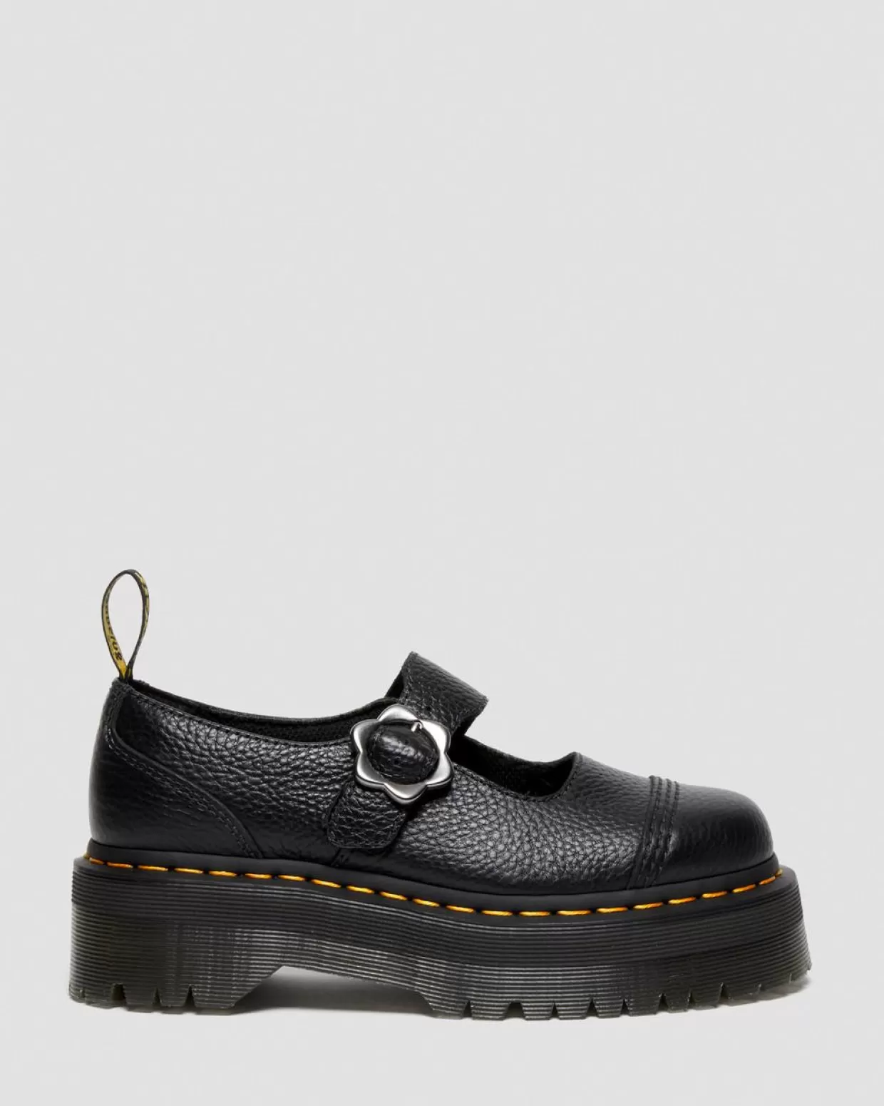 UNISEX Dr. Martens Scarpe platform di pelle Addina con fibbia con fiore
