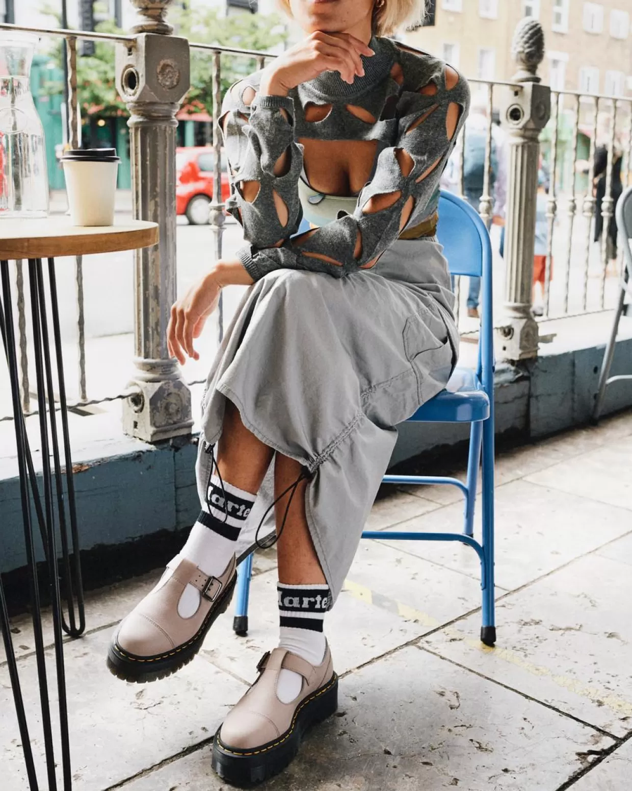 WOMENS Dr. Martens Scarpe platform Mary Jane Bethan in pelle Pisa