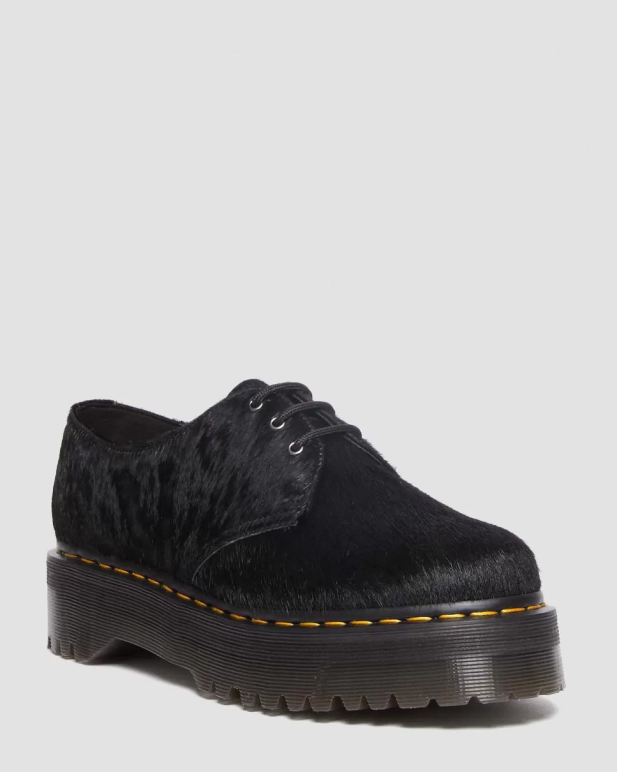 MENS Dr. Martens Scarpe platform Quad 1461 con pelo