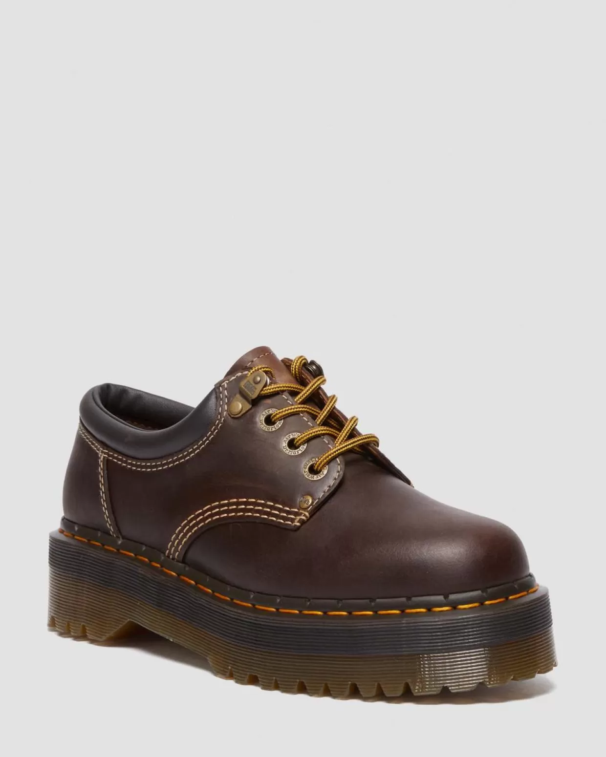 WOMENS Dr. Martens Scarpe platform Quad II 8053 in pelle Crazy Horse