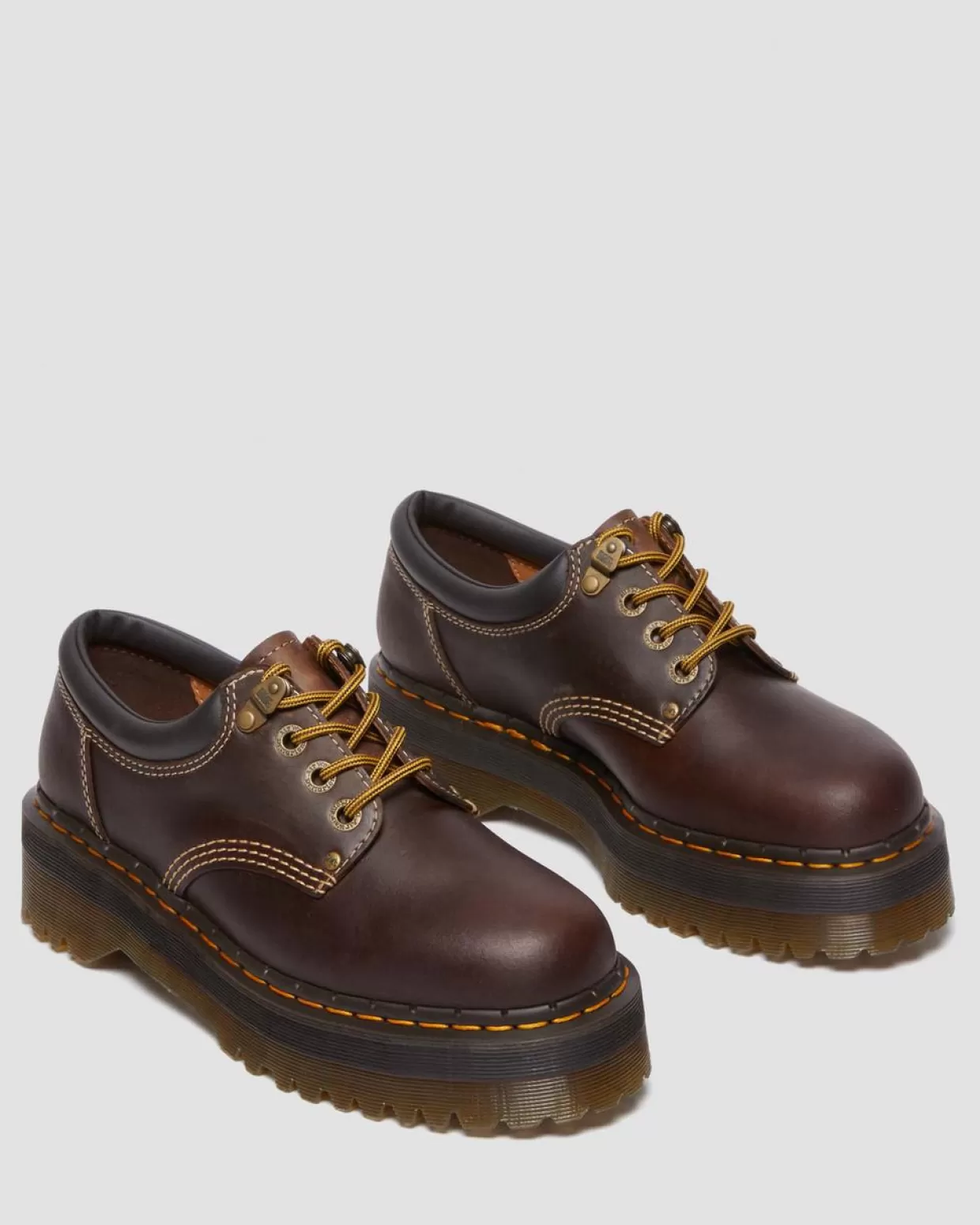 WOMENS Dr. Martens Scarpe platform Quad II 8053 in pelle Crazy Horse