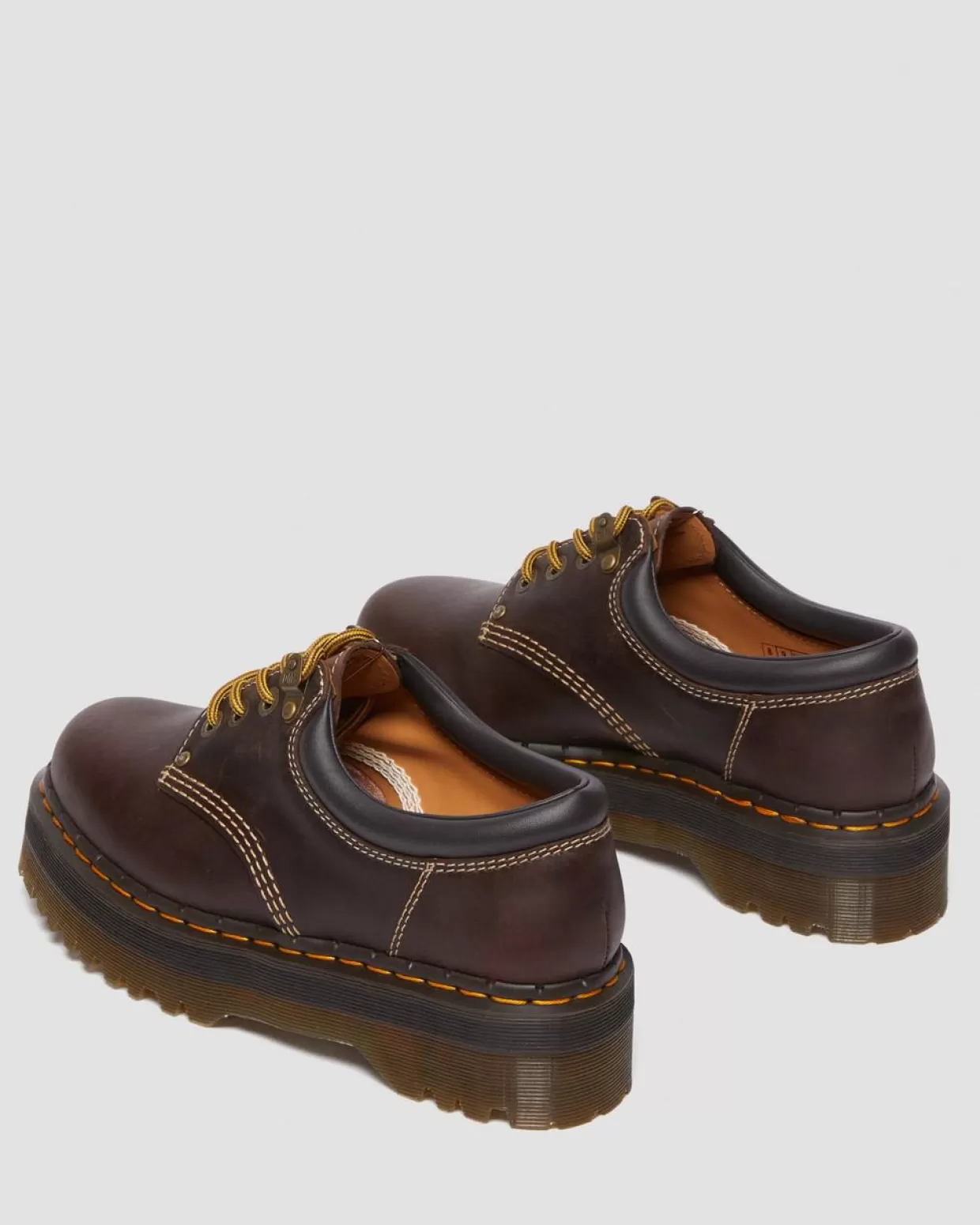 WOMENS Dr. Martens Scarpe platform Quad II 8053 in pelle Crazy Horse