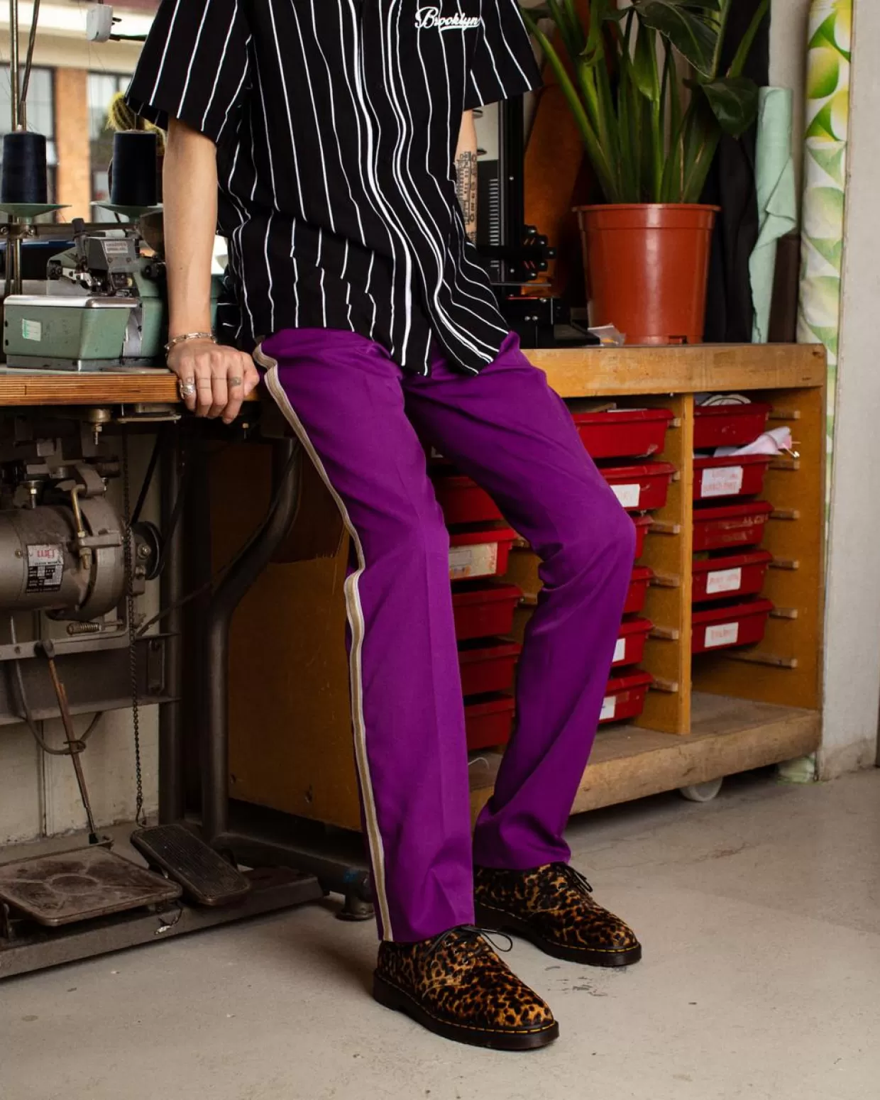 MENS Dr. Martens Scarpe Smiths Hair con stampa leopardata