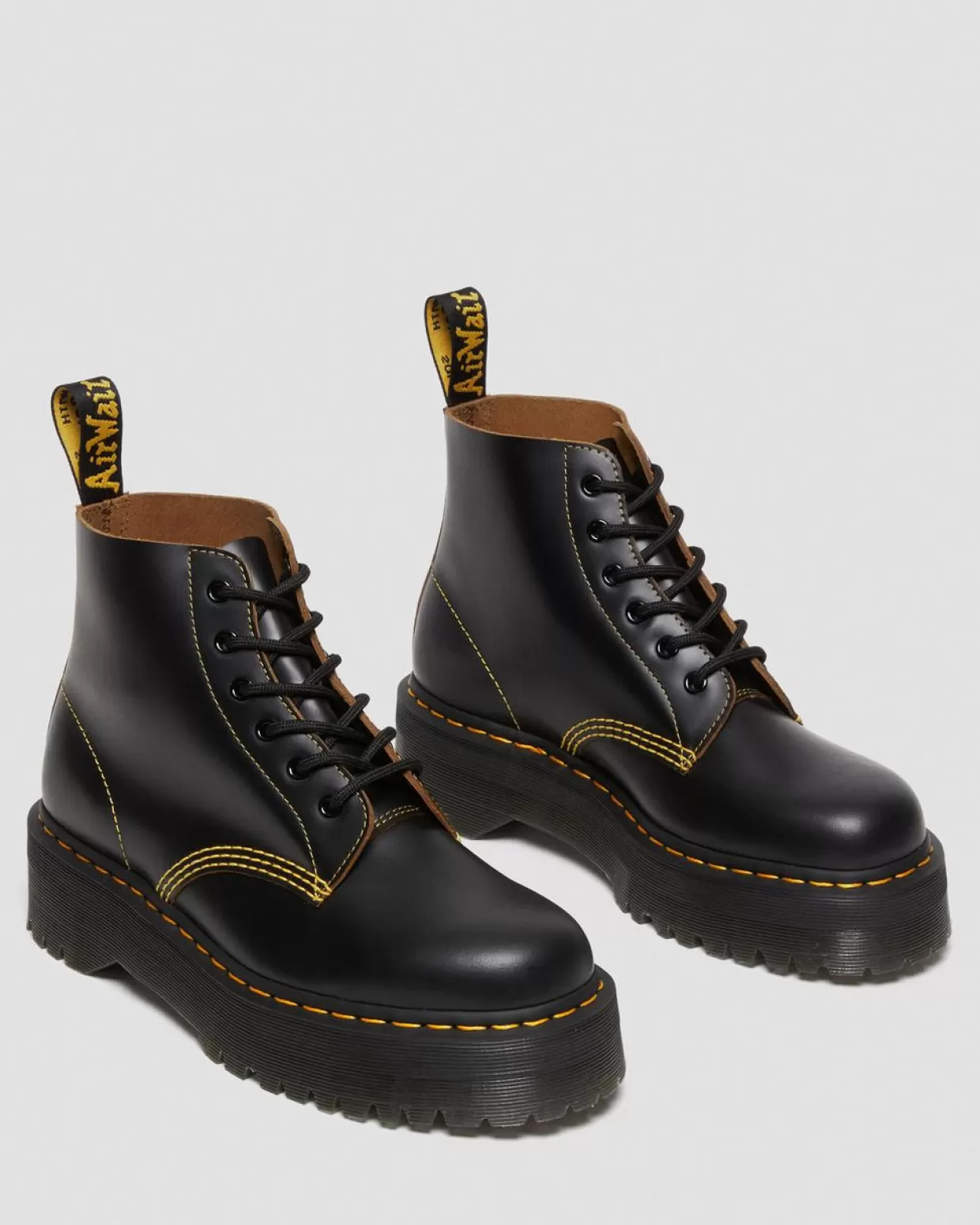 MENS Dr. Martens Stivaletti 101 Platform Quad vintage in pelle Smooth