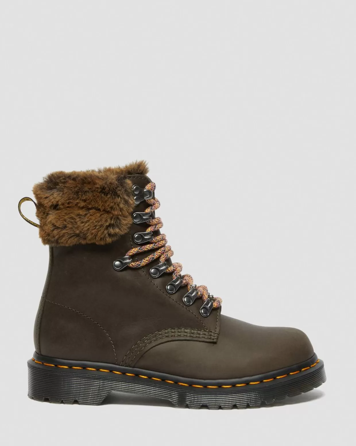 UNISEX Dr. Martens Stivaletti 1460 Serena Collar Con Rivestimento Interno In Pelliccia Sintetica