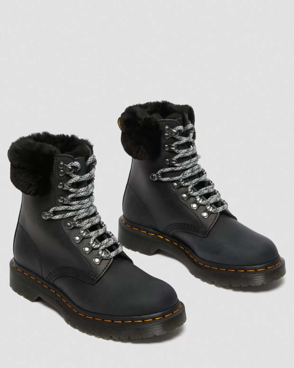 UNISEX Dr. Martens Stivaletti 1460 Serena Collar Con Rivestimento Interno In Pelliccia Sintetica