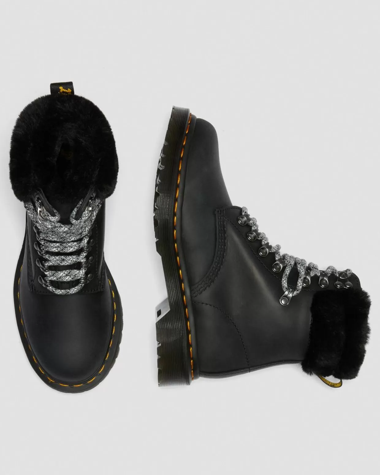 UNISEX Dr. Martens Stivaletti 1460 Serena Collar Con Rivestimento Interno In Pelliccia Sintetica