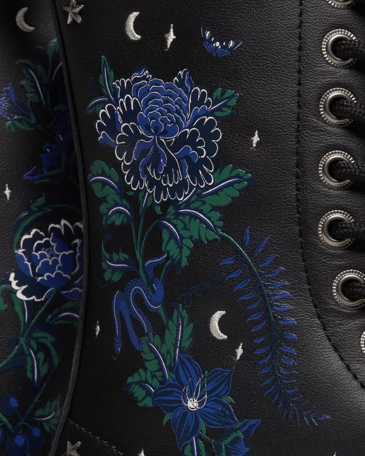 Dr. Martens Stivaletti al polpaccio di pelle 1490 con motivi floreali