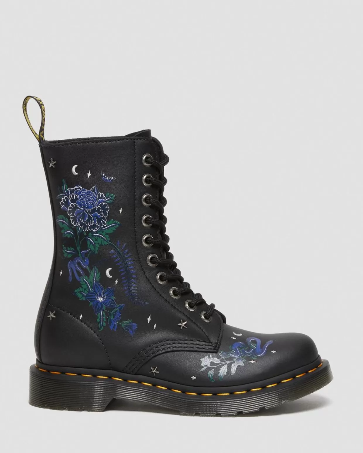Dr. Martens Stivaletti al polpaccio di pelle 1490 con motivi floreali