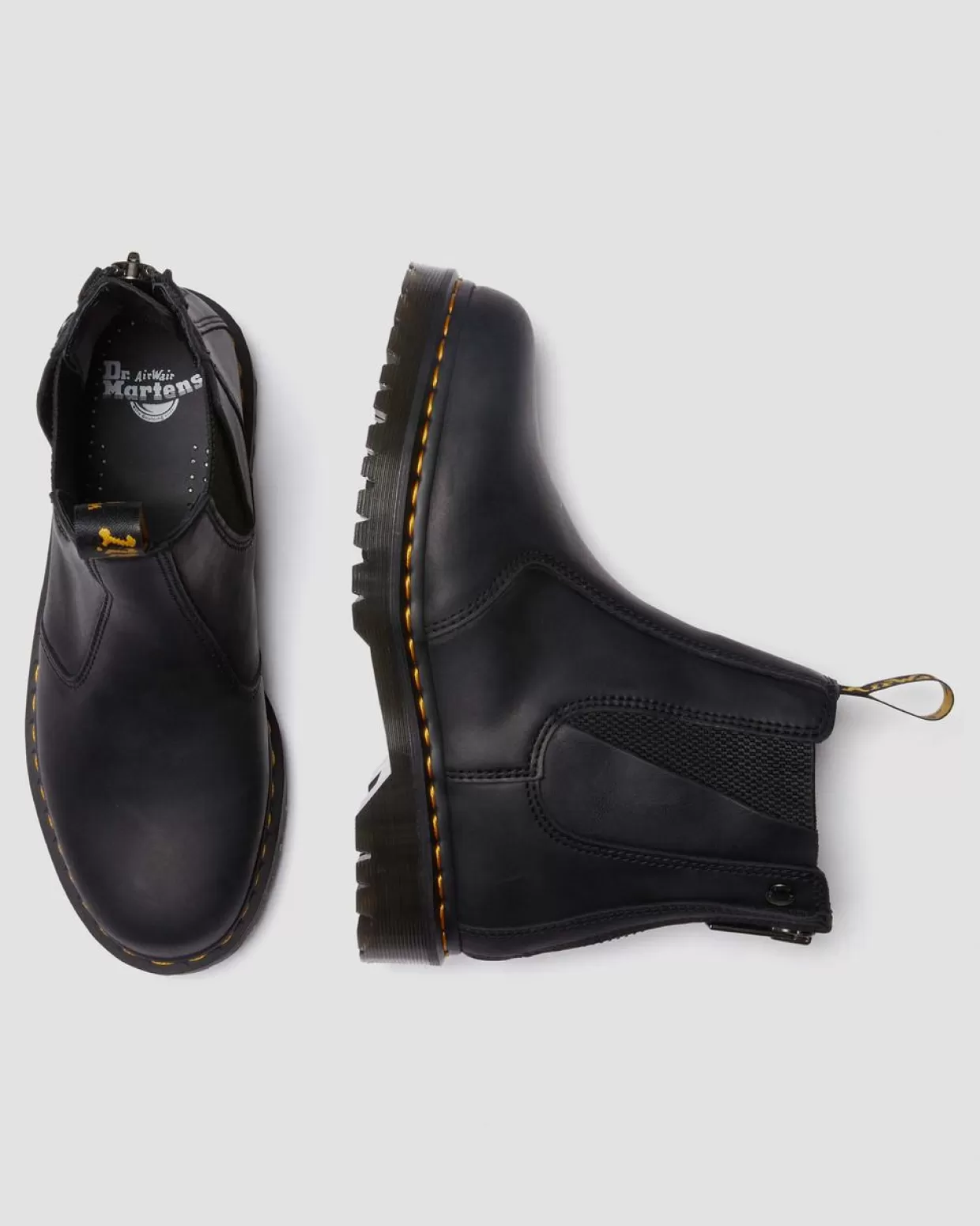WOMENS Dr. Martens Stivaletti Chelsea 2976 con zip in pelle cerata pieno fiore