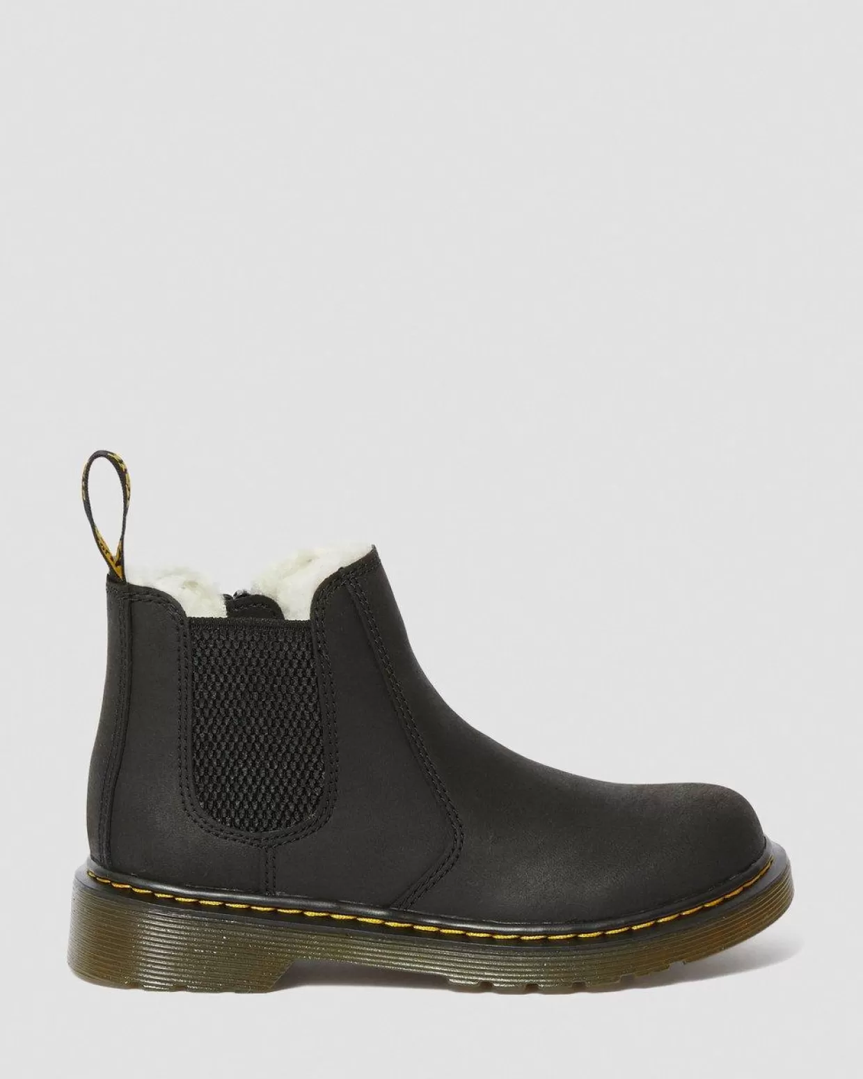 KIDS Dr. Martens Stivaletti Chelsea 2976 Leonore Bambini con Rivestimento in Pelliccia