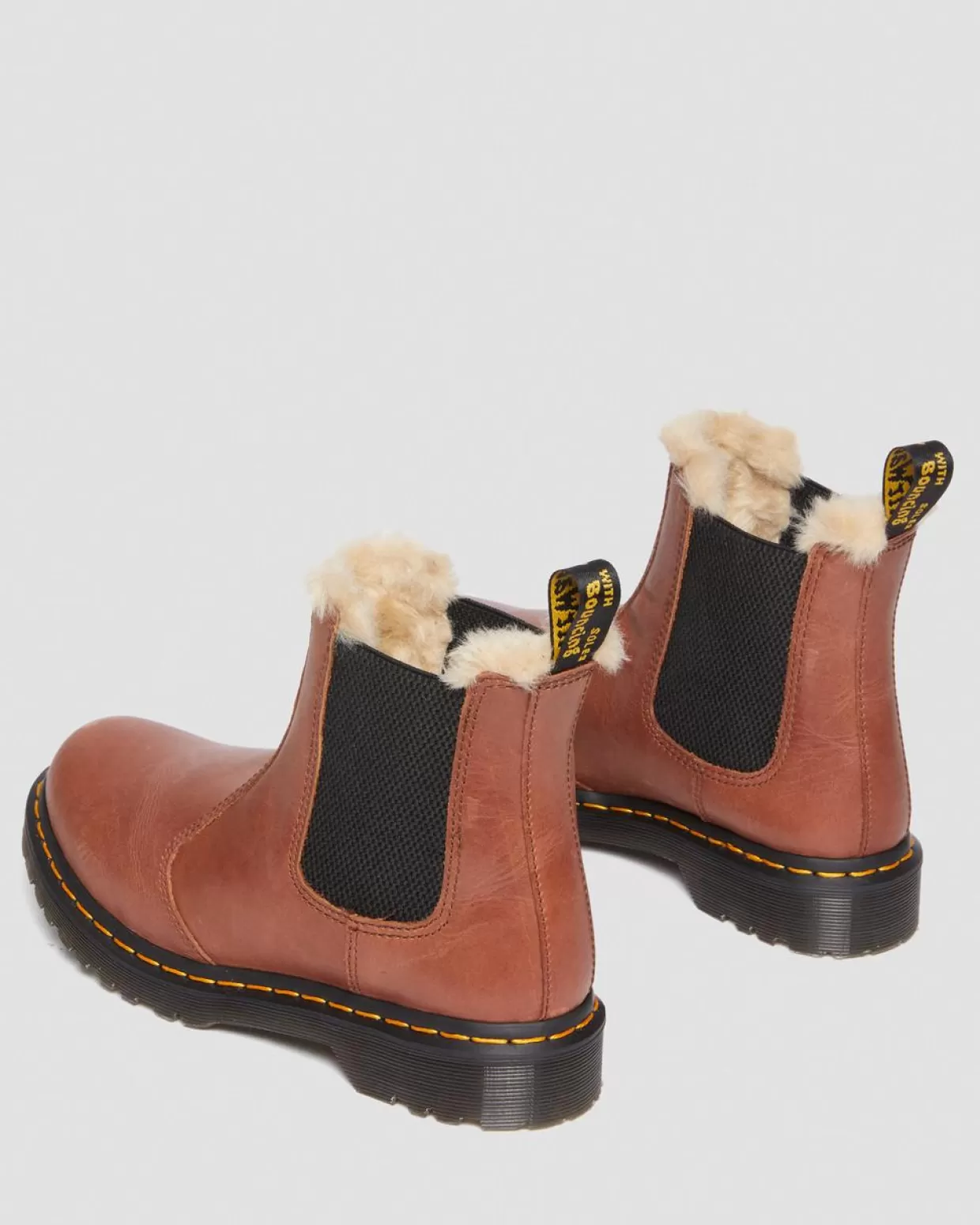 WOMENS Dr. Martens Stivaletti Chelsea 2976 Leonore con rivestimento in pelliccia sintetica