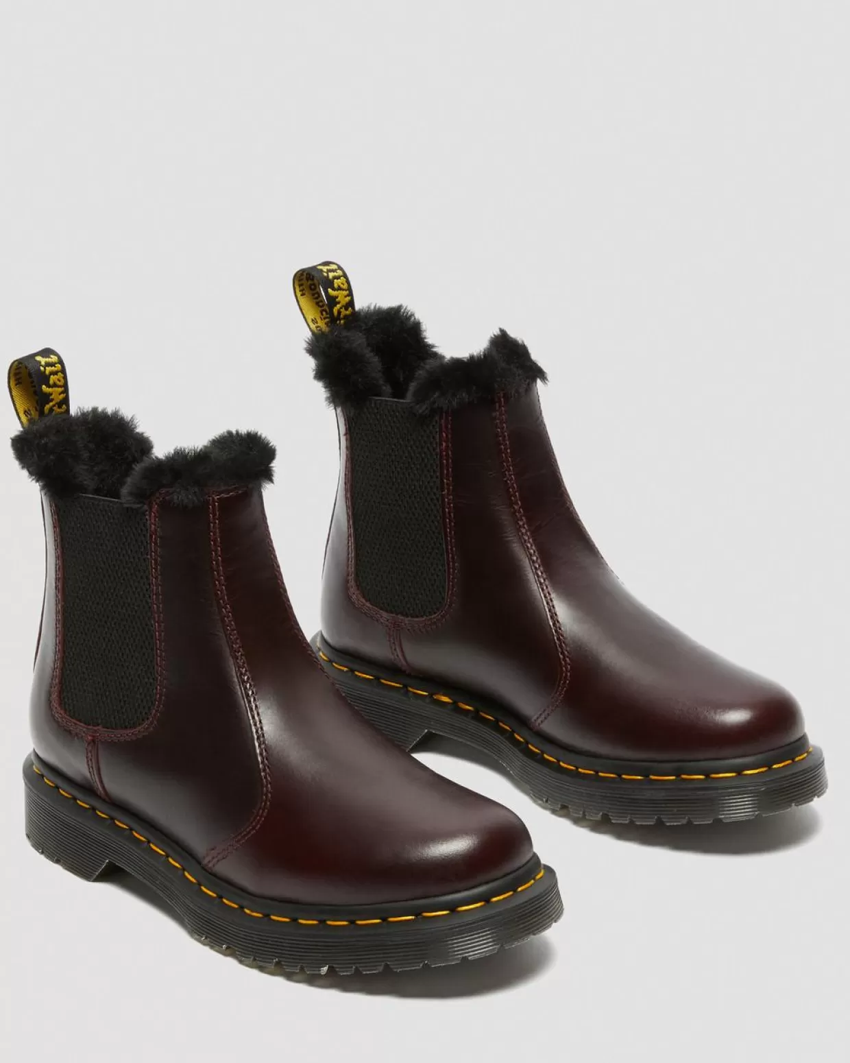 UNISEX Dr. Martens Stivaletti Chelsea 2976 Leonore Con Rivestimento Interno In Pelliccia Sintetica