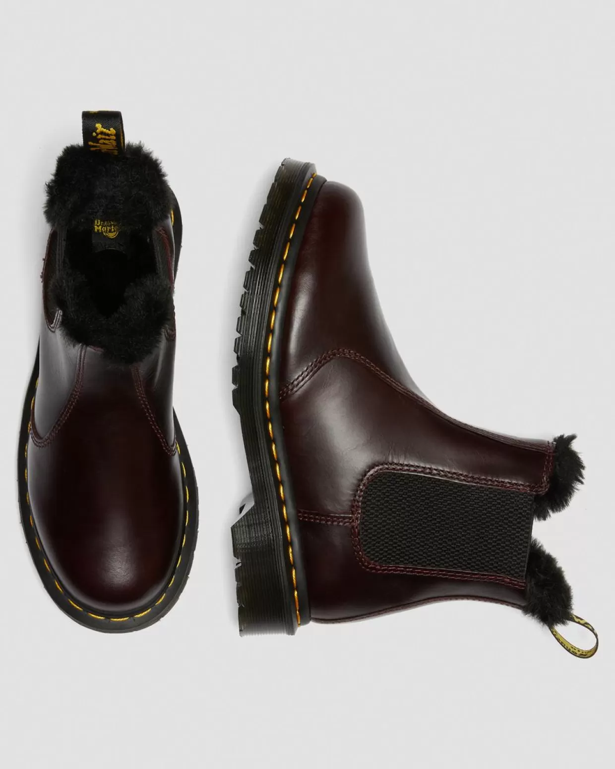 UNISEX Dr. Martens Stivaletti Chelsea 2976 Leonore Con Rivestimento Interno In Pelliccia Sintetica