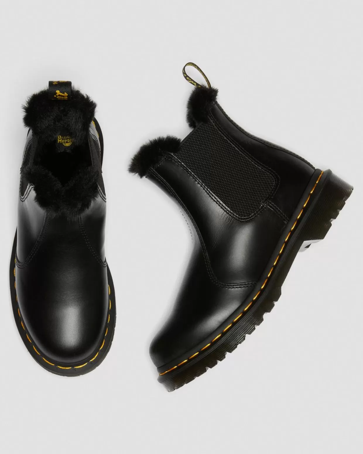 UNISEX Dr. Martens Stivaletti Chelsea 2976 Leonore Con Rivestimento Interno In Pelliccia Sintetica