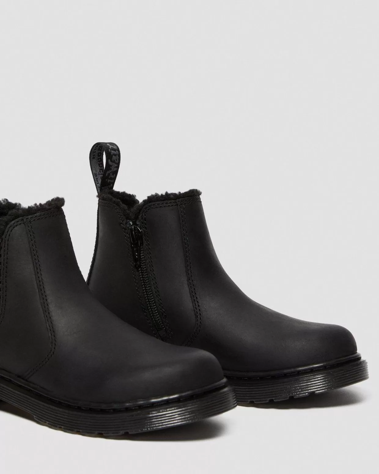KIDS Dr. Martens Stivaletti Chelsea 2976 Leonore Junior con rivestimento in pelliccia sintetica