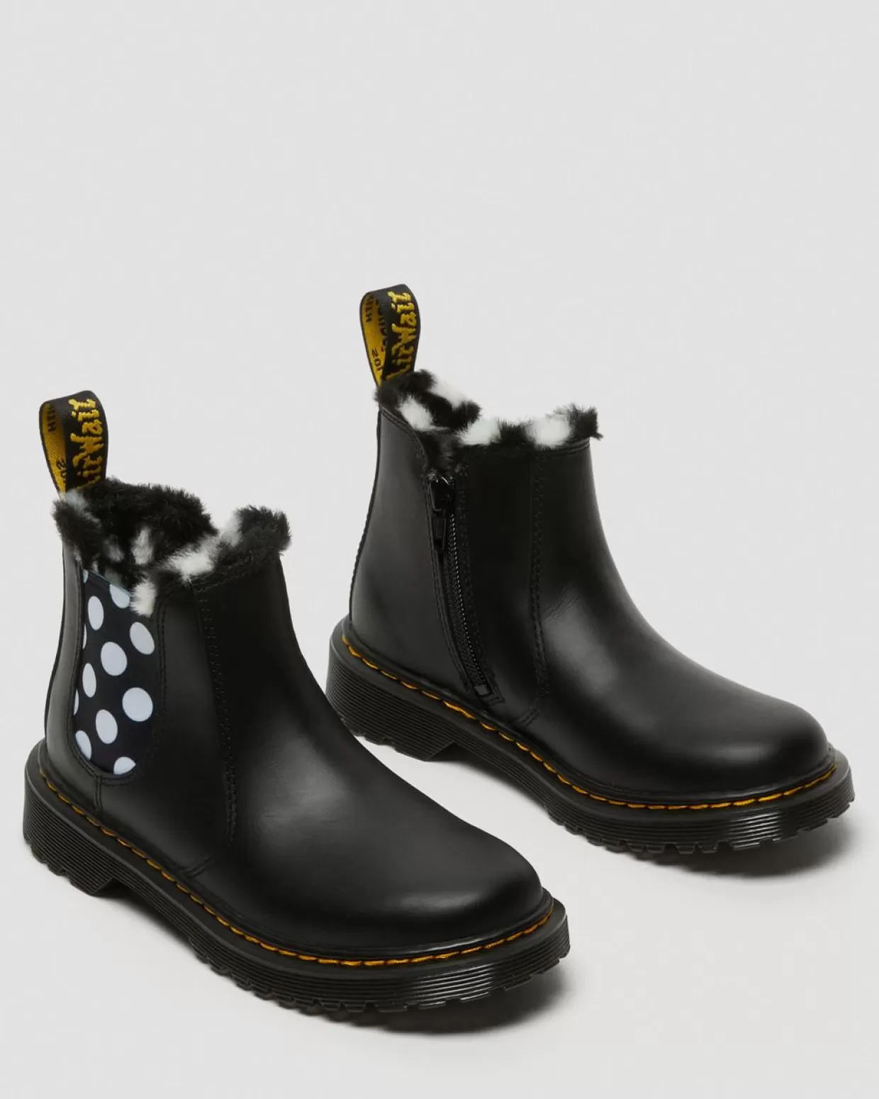 GIFTS Dr. Martens Stivaletti Chelsea 2976 Leonore per bambini con rivestimento in pelliccia