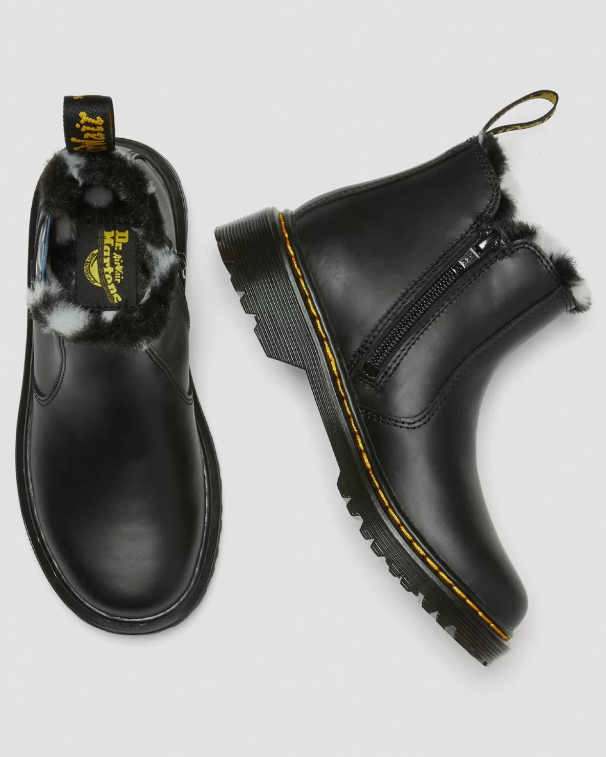 GIFTS Dr. Martens Stivaletti Chelsea 2976 Leonore per bambini con rivestimento in pelliccia