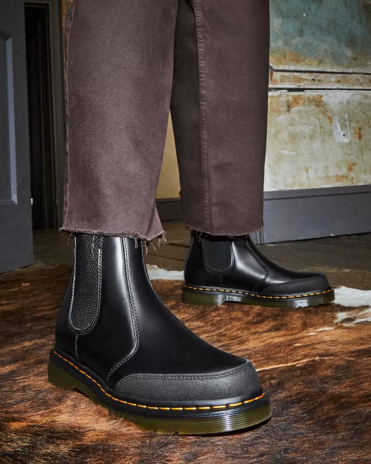 WOMENS Dr. Martens Stivaletti Chelsea di pelle 2976 Guard Panel