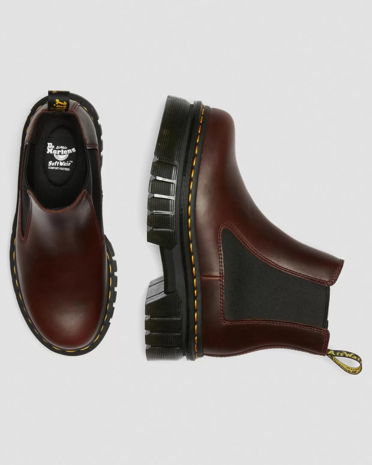 WOMENS Dr. Martens Stivaletti Chelsea platform Audrick in pelle Brando