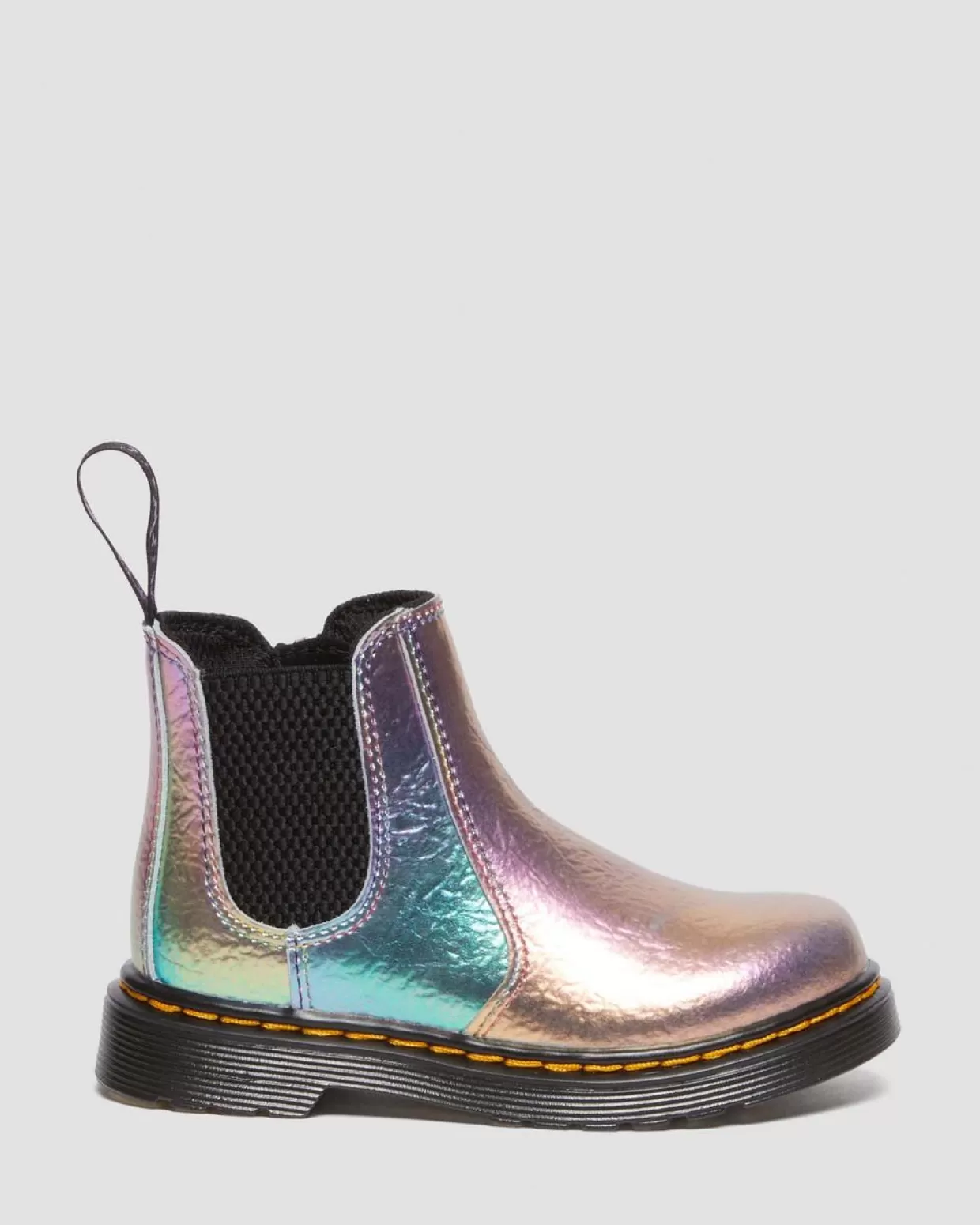 UNISEX Dr. Martens Stivaletti Chelsea primi passi 2976 arcobaleno in pelle con effetto increspato