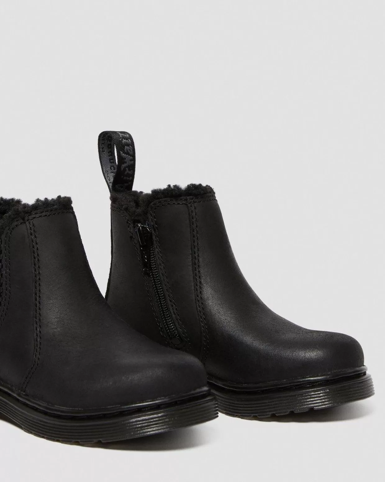 KIDS Dr. Martens Stivaletti Chelsea primi passi 2976 Leonore con rivestimento in pelliccia sintetica