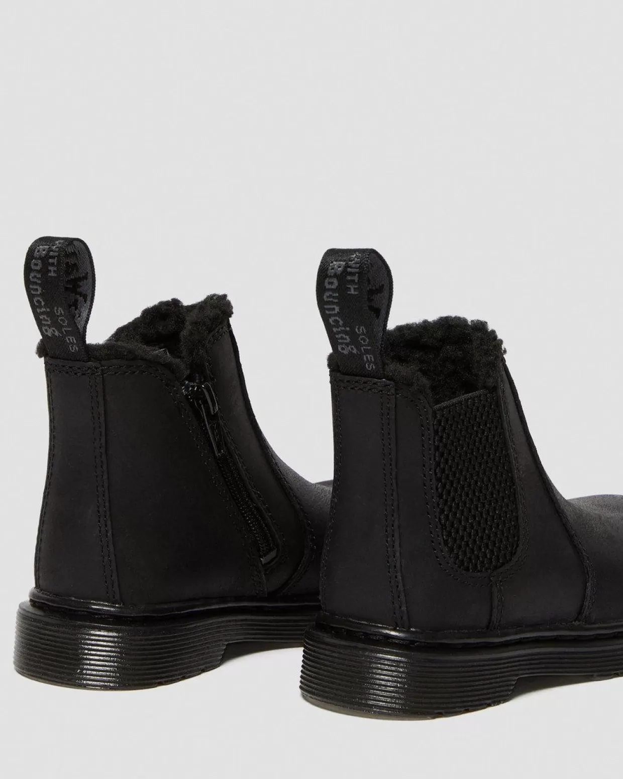 KIDS Dr. Martens Stivaletti Chelsea primi passi 2976 Leonore con rivestimento in pelliccia sintetica