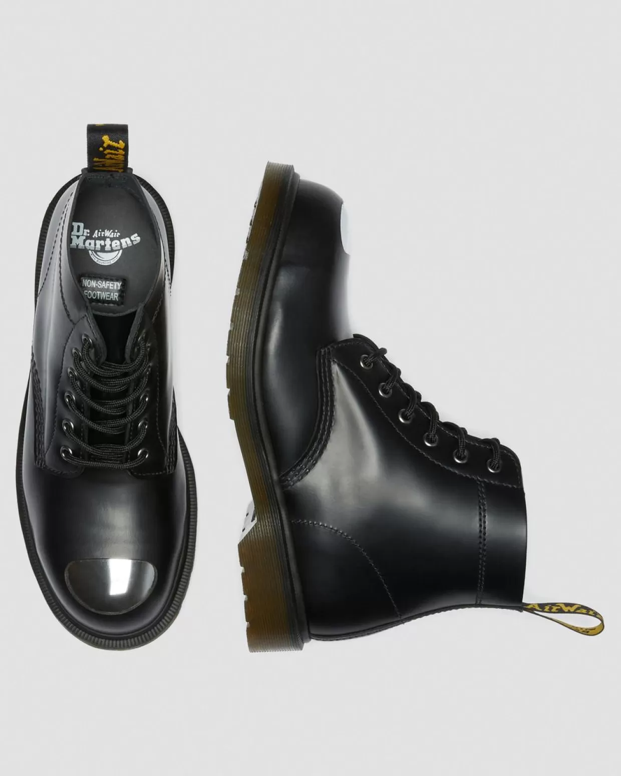 MENS Dr. Martens Stivaletti di pelle 101 con puntale in acciaio in vista