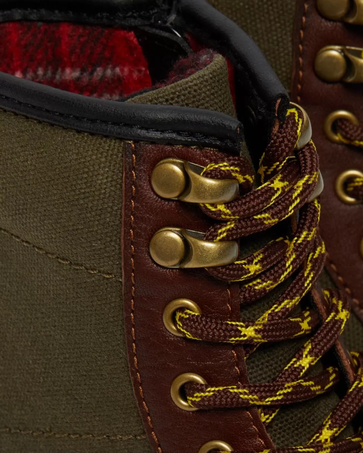 UNISEX Dr. Martens Stivali di pelle 1460 per bambini con inserti di tela