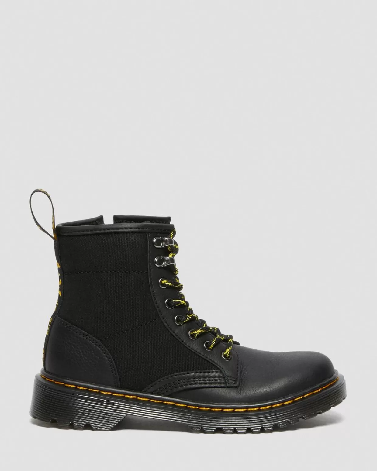 UNISEX Dr. Martens Stivali di pelle 1460 per bambini con inserti di tela