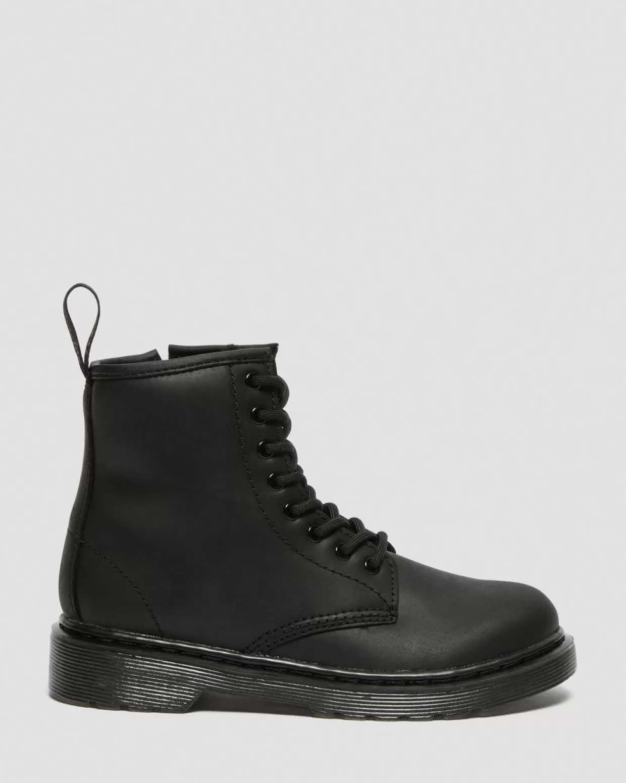 KIDS Dr. Martens Stivali di pelle per bambini con rivestimento di pelliccia sintetica 1460 Serena