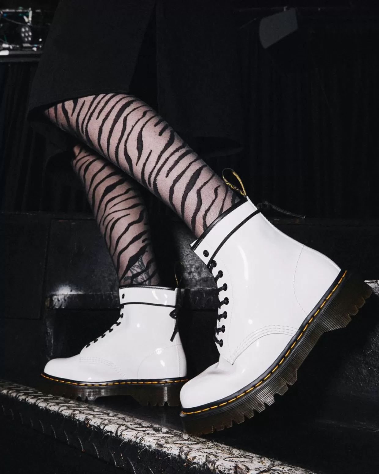 WOMENS Dr. Martens Stivali di vernice 1460 Bex