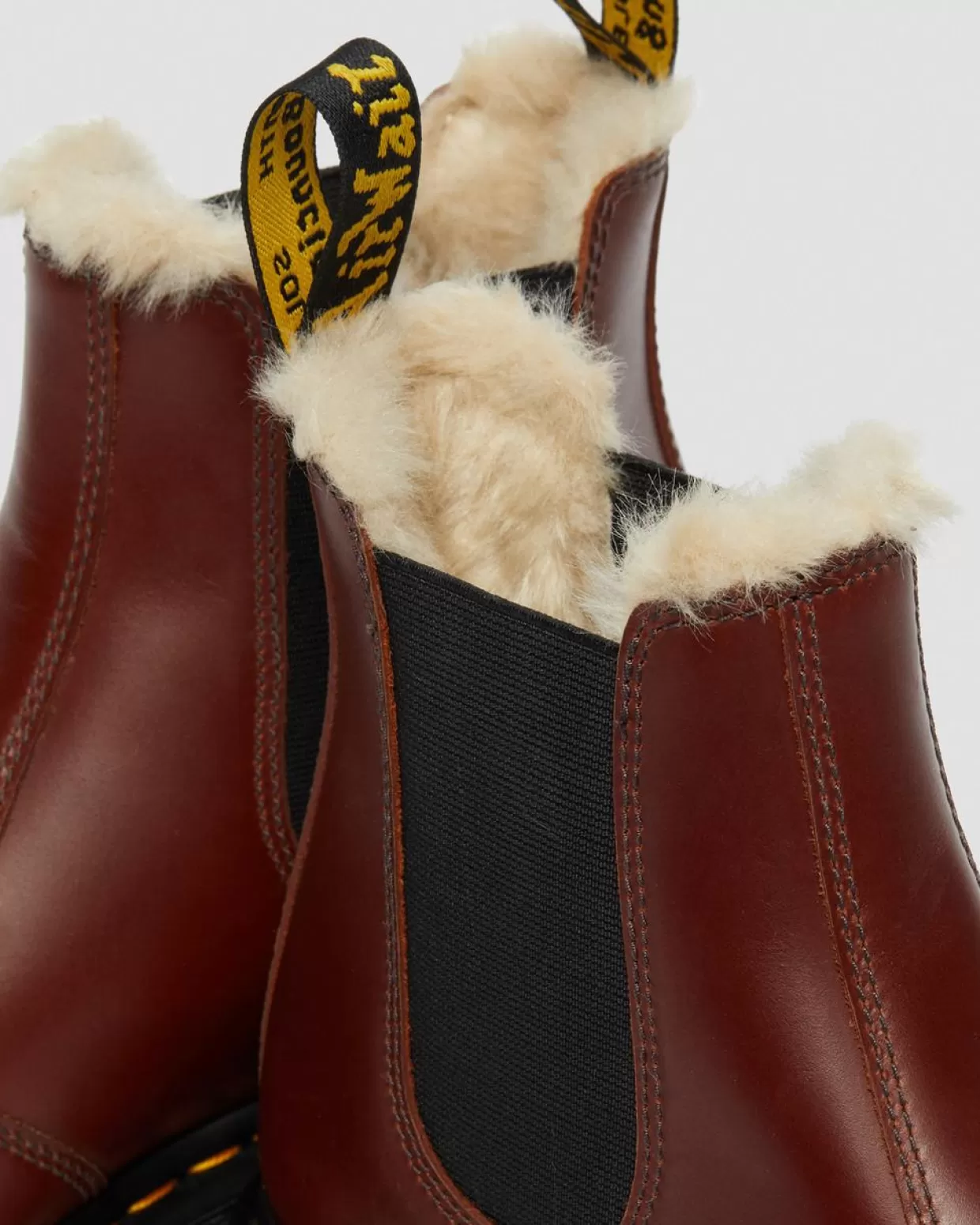 WOMENS Dr. Martens Stivali Platform 2976 Quad Con Rivestimento Interno In Pelliccia Sintetica