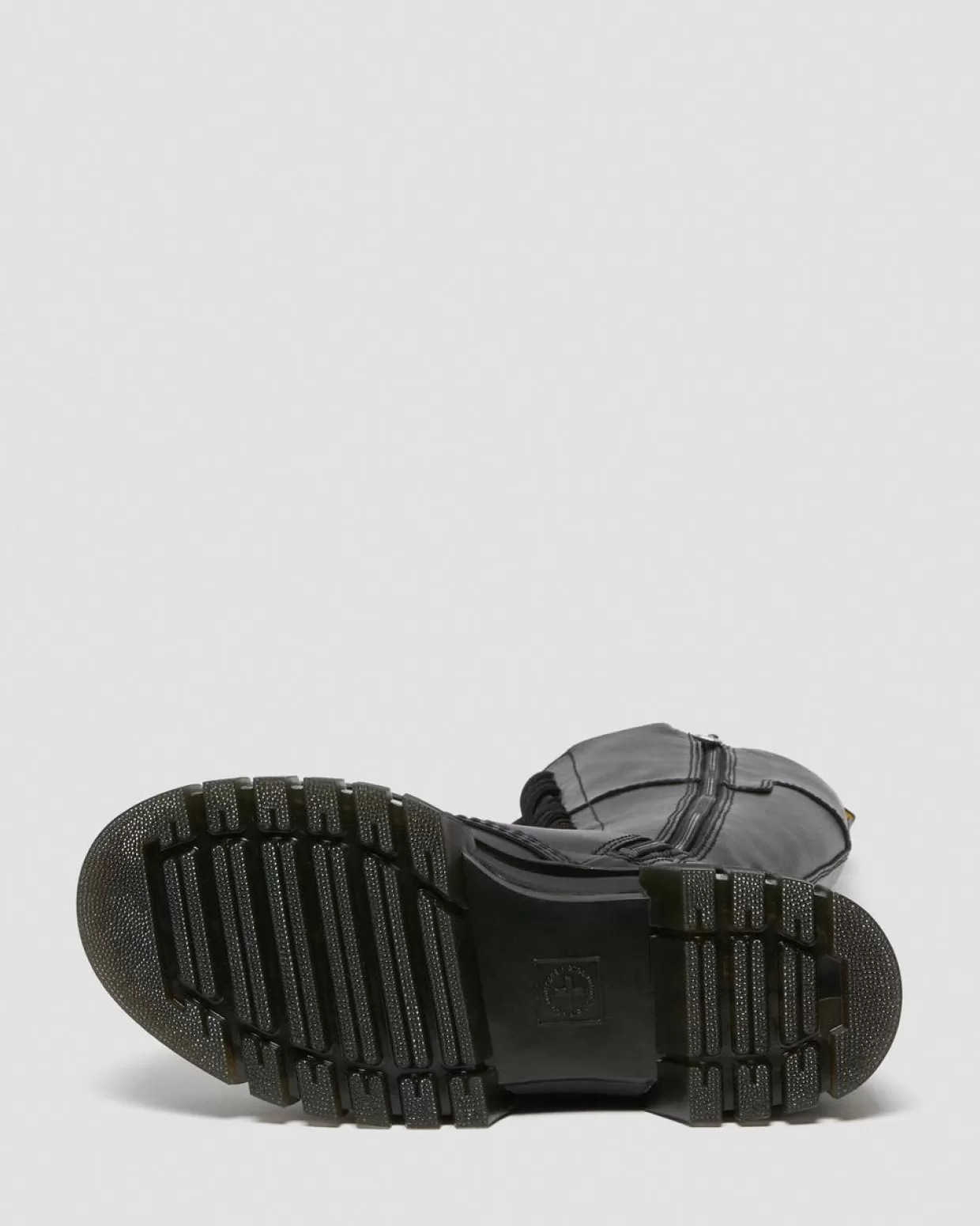 WOMENS Dr. Martens Stivali platform Audrick al ginocchio in pelle a 20 occhielli
