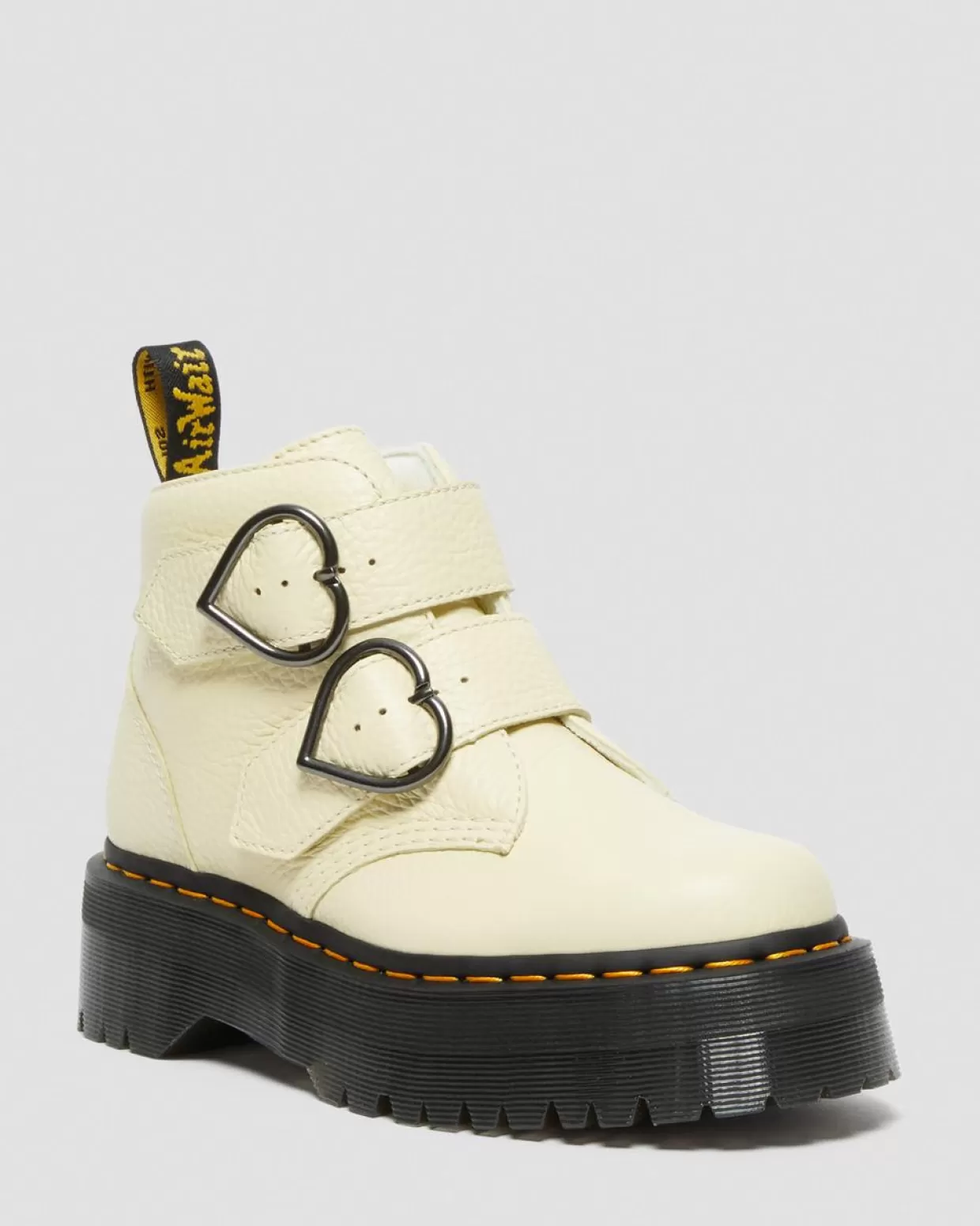 WOMENS Dr. Martens Stivali platform di pelle Devon Heart