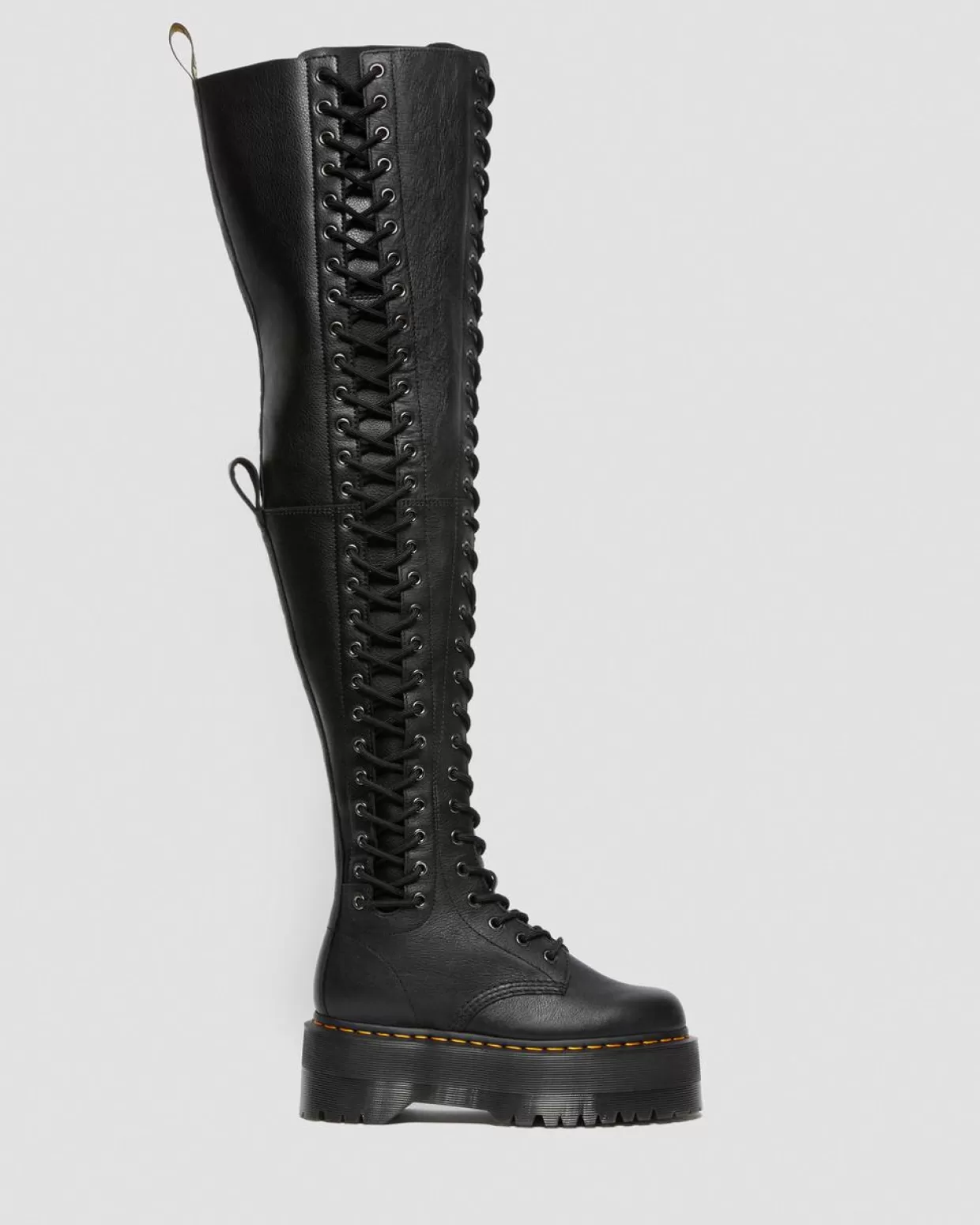 WOMENS Dr. Martens Stivali platform in pelle Azreya Max a 26 occhielli
