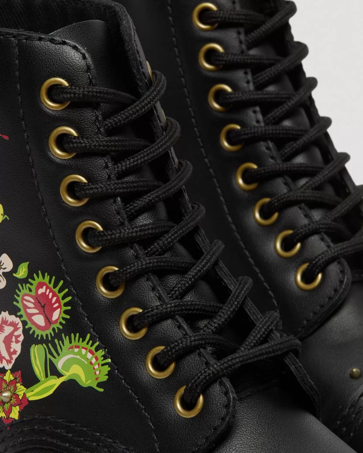 WOMENS Dr. Martens Stivali platform in pelle Sinclair con motivi floreali