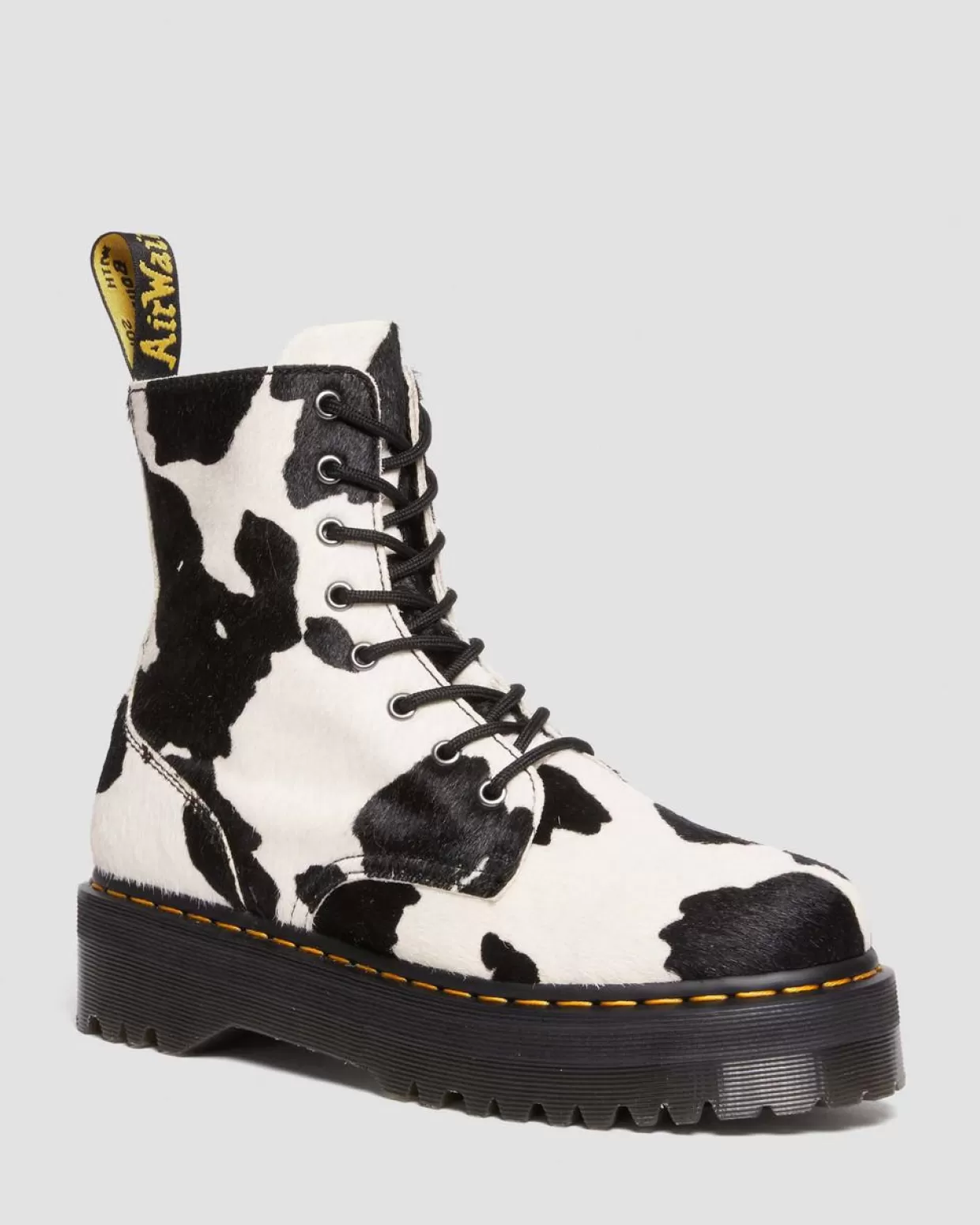 MENS Dr. Martens Stivali platform Jadon con stampa maculata in pelo