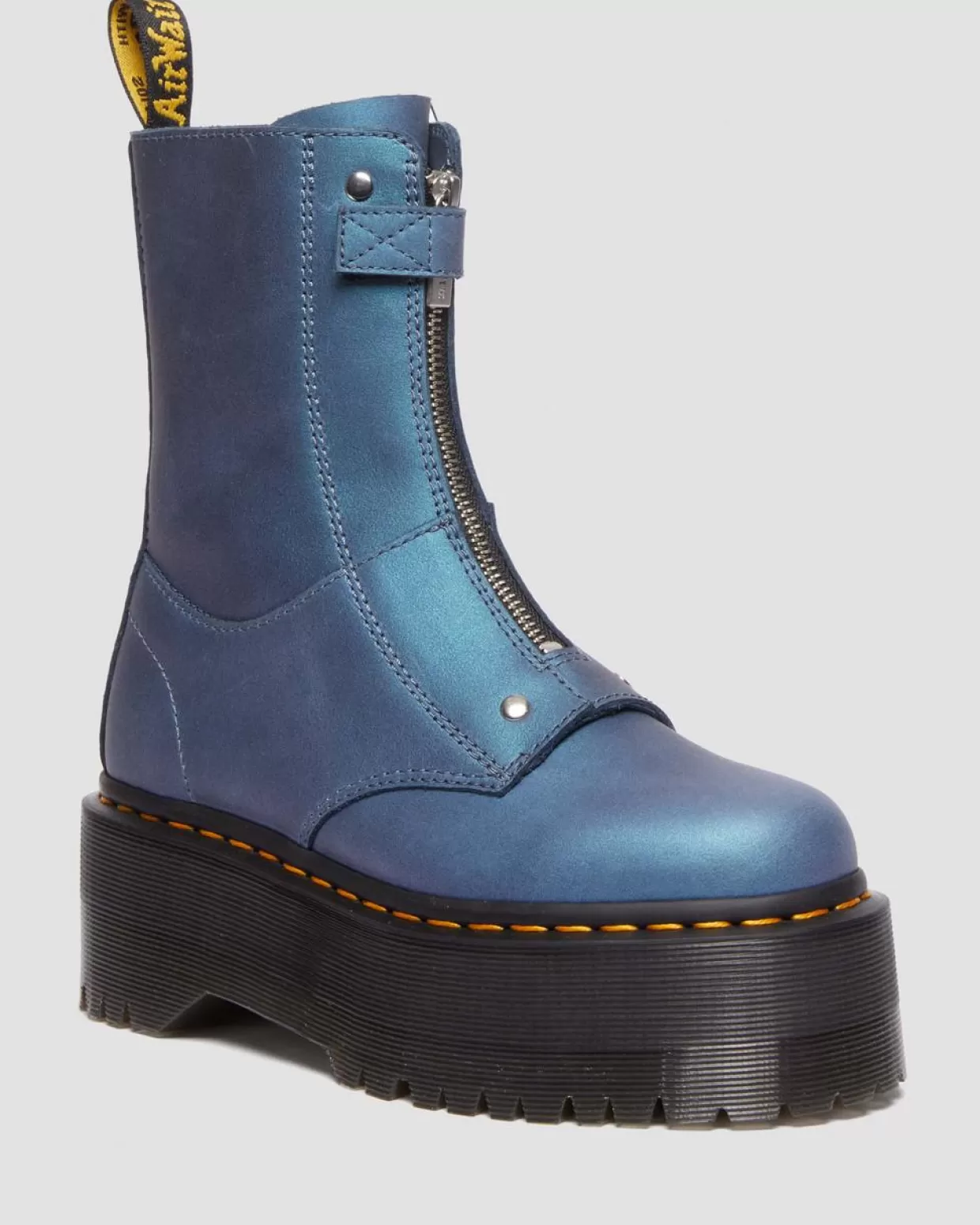 WOMENS Dr. Martens Stivali platform Jetta Hi Max in pelle metallizzata