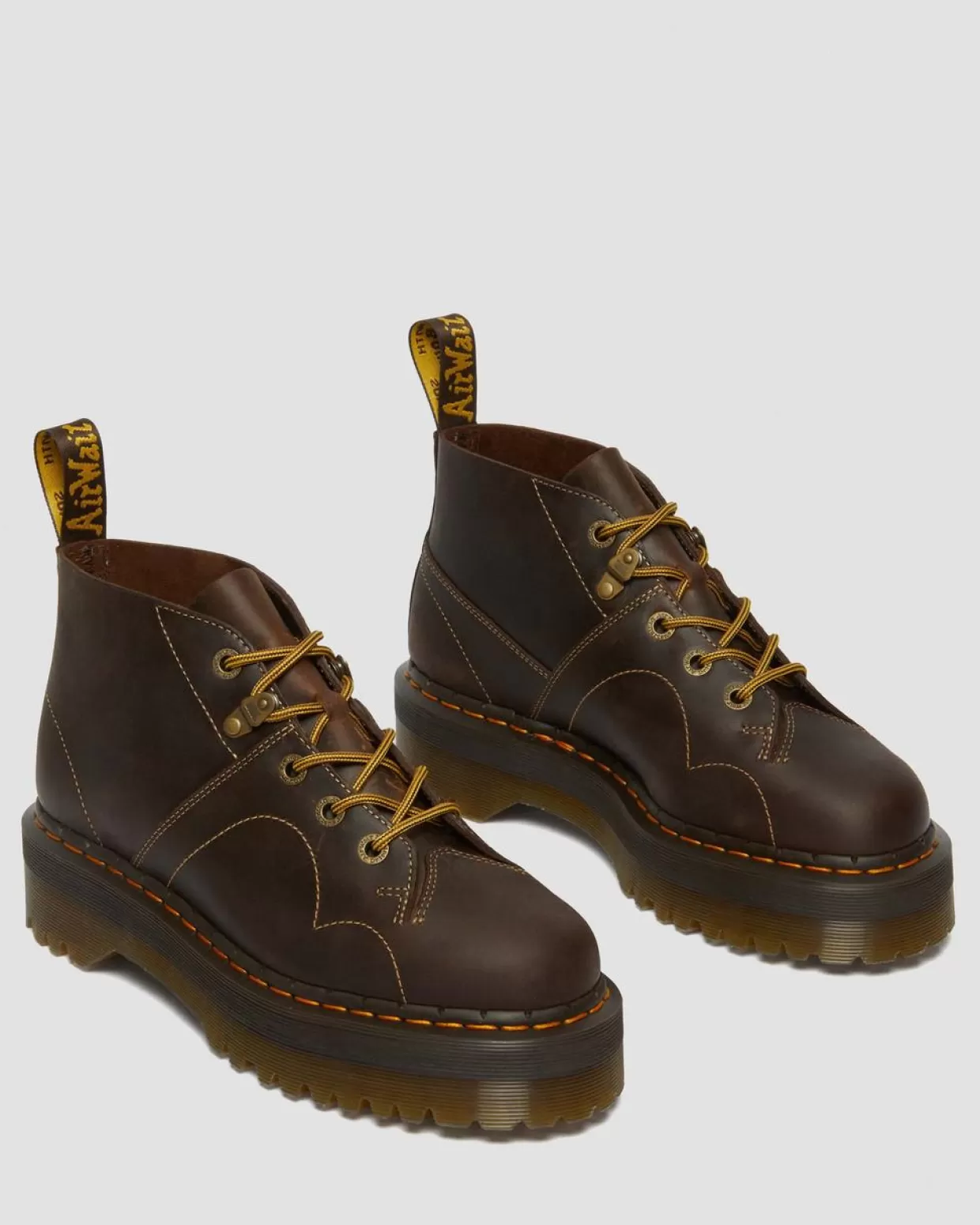 Dr. Martens Stivali platform Monkey Church Arc in pelle Crazy Horse