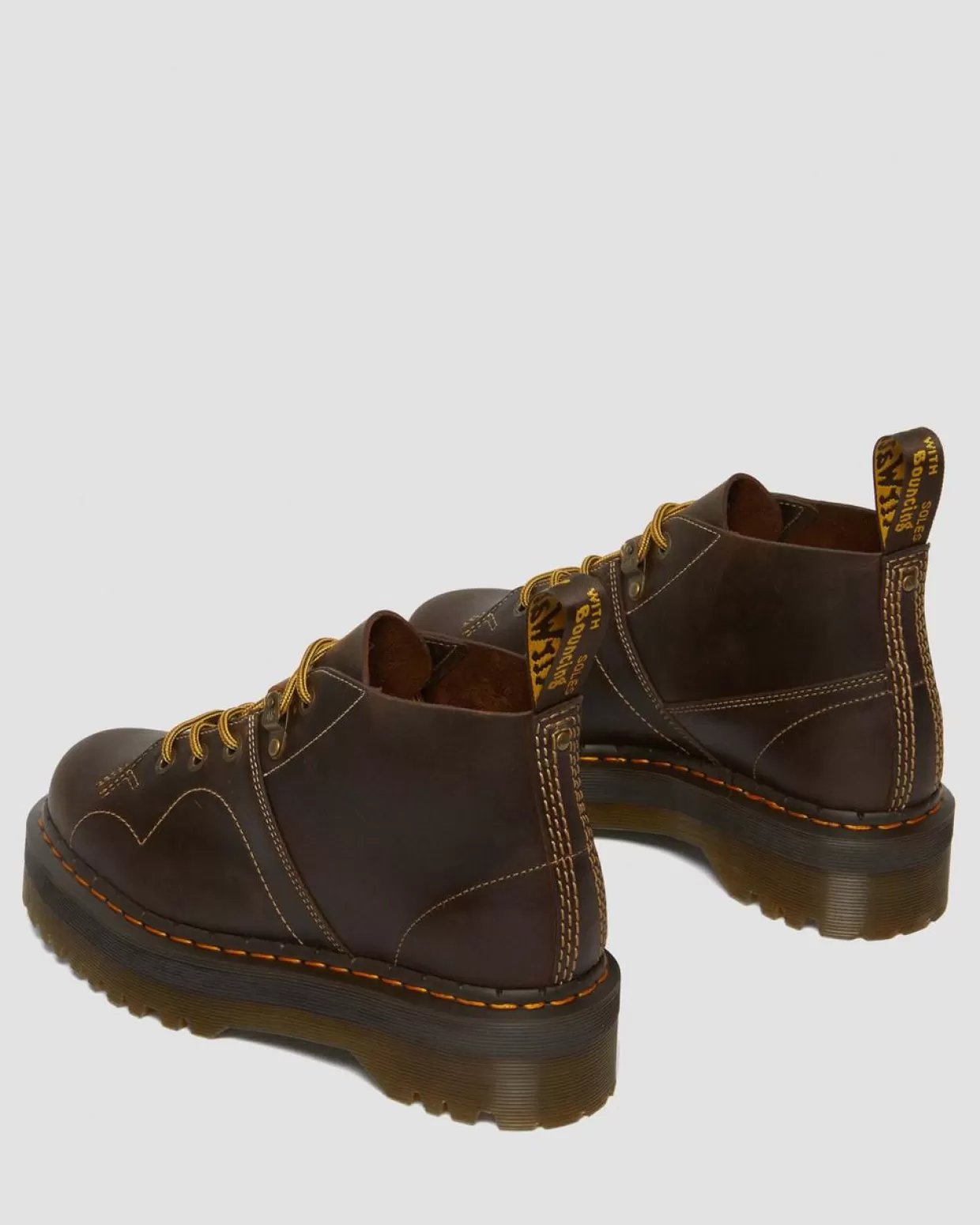 Dr. Martens Stivali platform Monkey Church Arc in pelle Crazy Horse