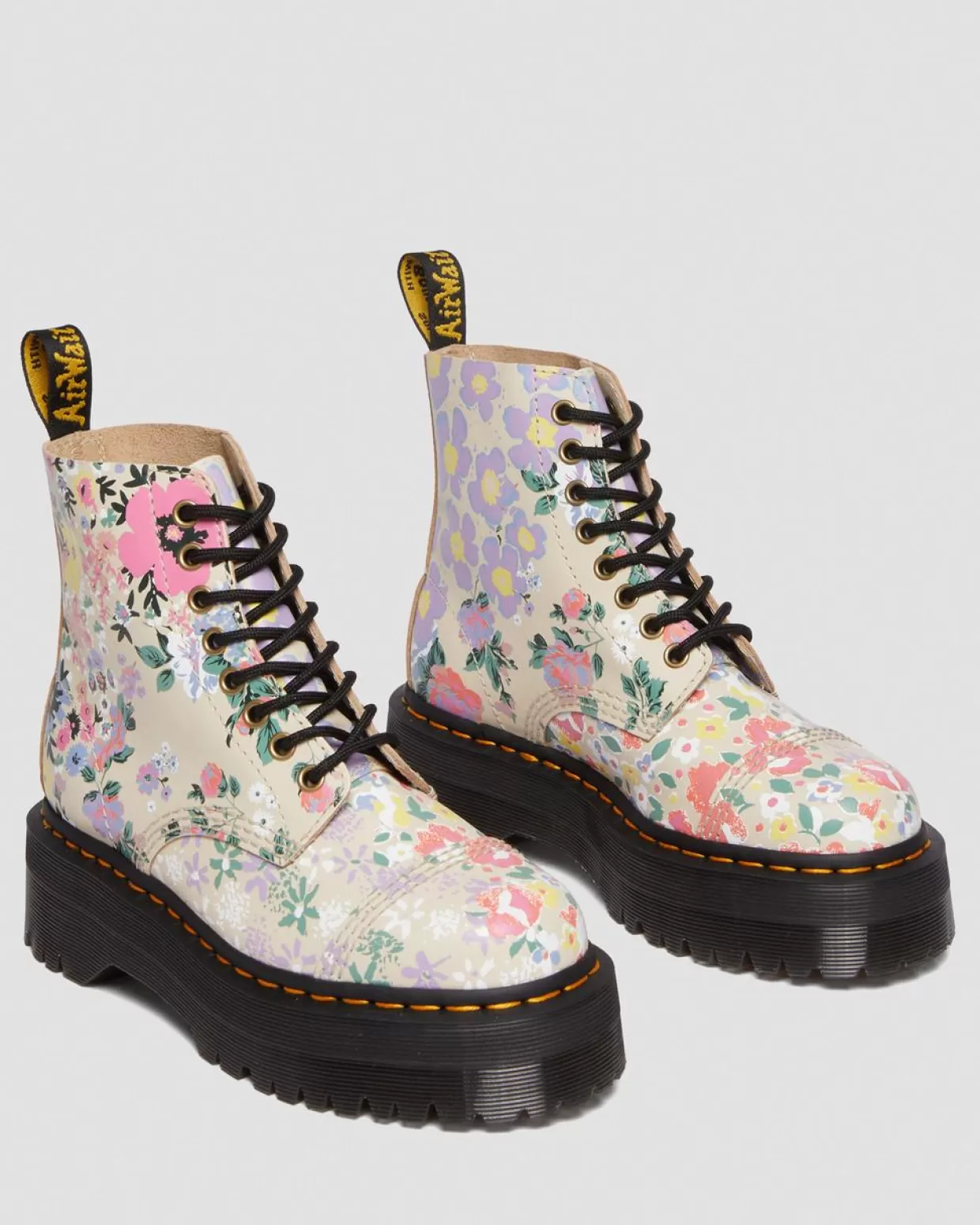 UNISEX Dr. Martens Stivali Platform Sinclair di pelle Floral Mash up