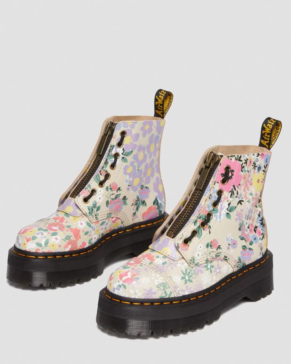 UNISEX Dr. Martens Stivali Platform Sinclair di pelle Floral Mash up