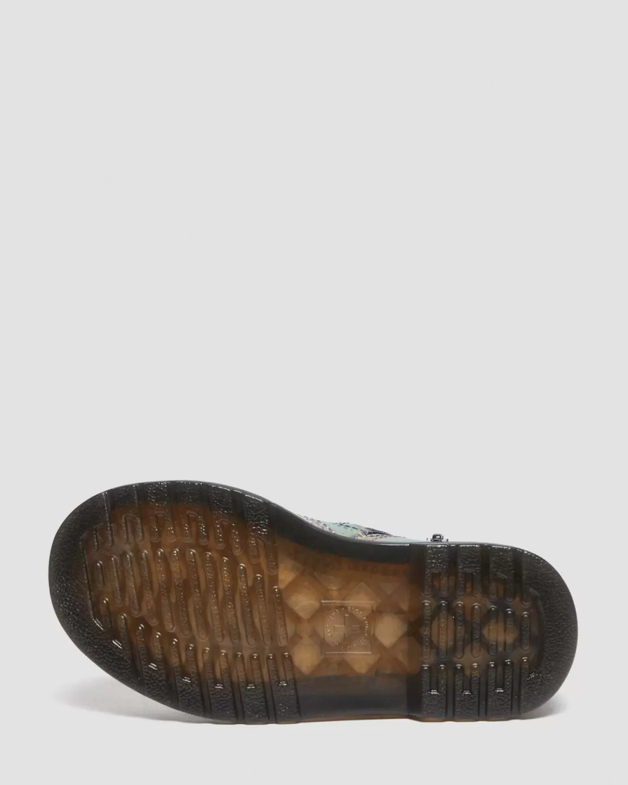 UNISEX Dr. Martens Stivali primi passi stringati 1460 arcobaleno in pelle con effetto increspato