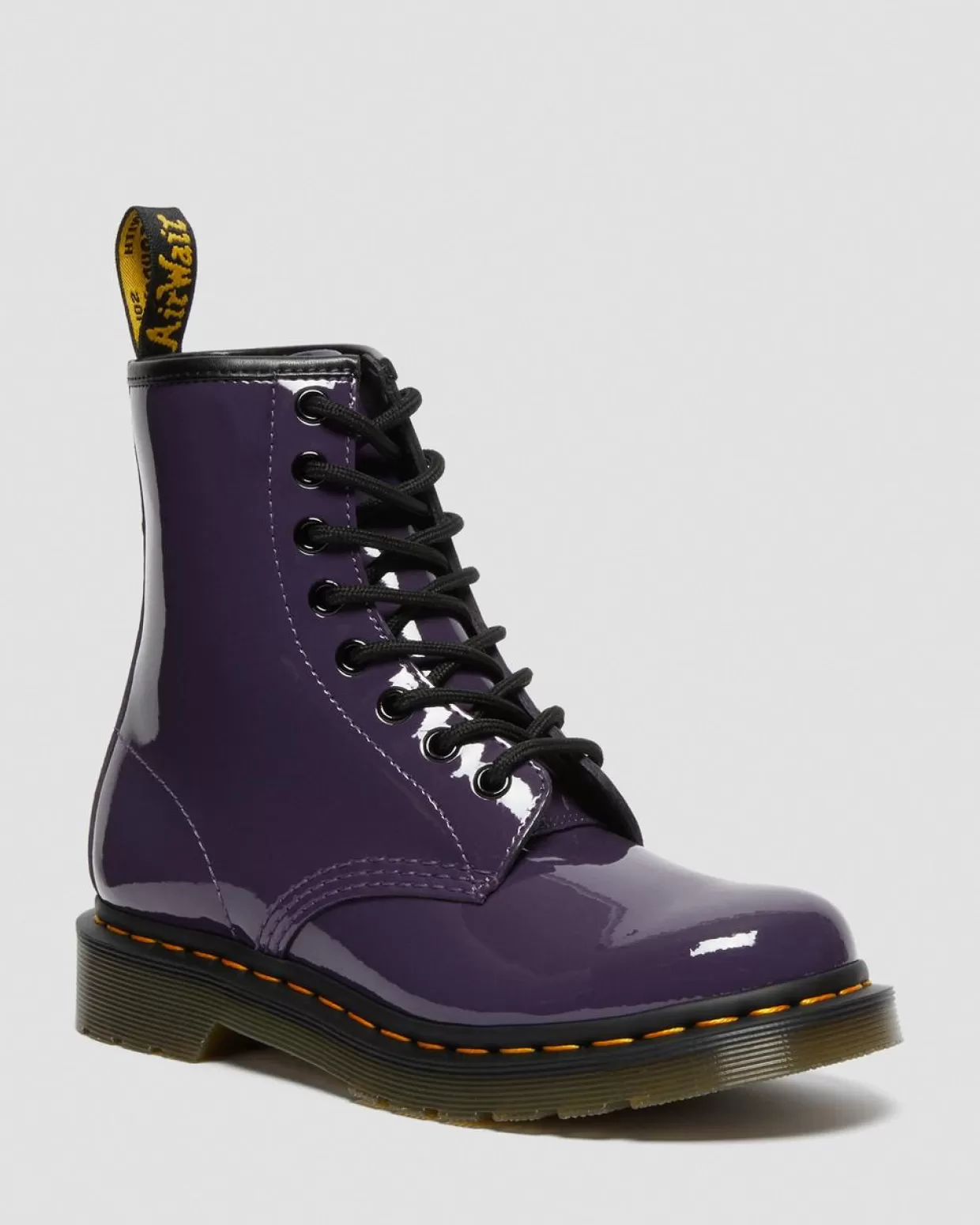 WOMENS Dr. Martens Stivali stringati 1460 in pelle verniciata