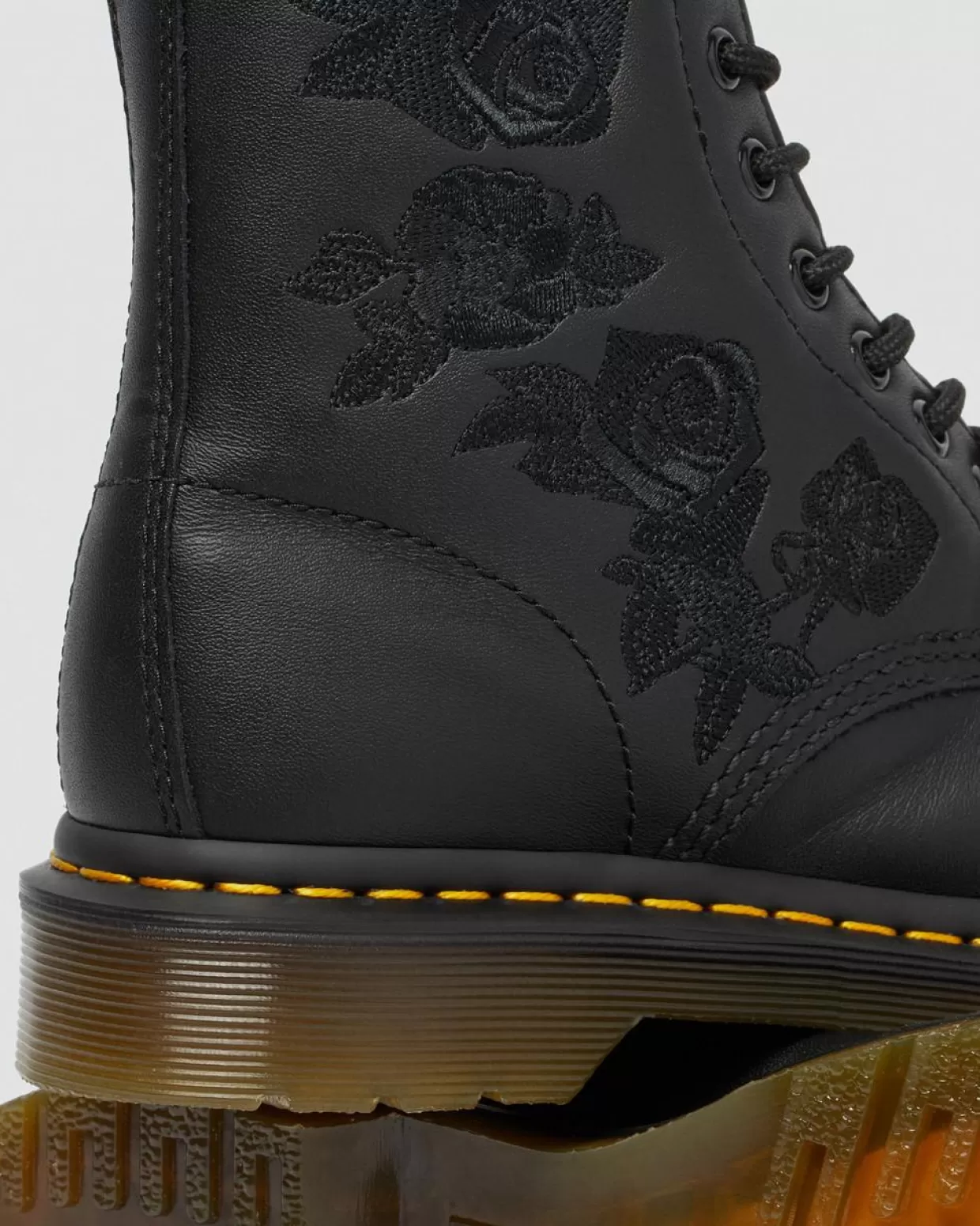 UNISEX Dr. Martens Stivali stringati 1460 in pelle Vonda Mono Floral Rose
