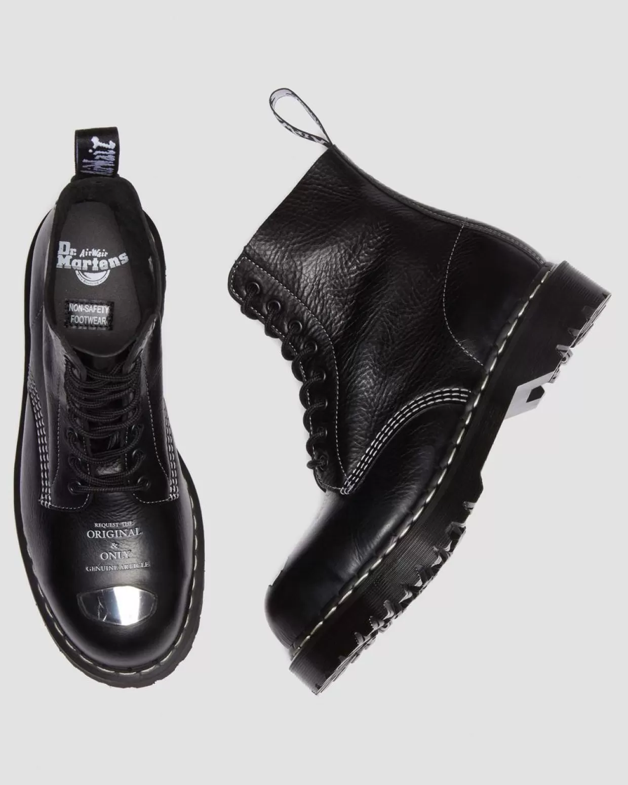 Dr. Martens Stivali stringati 1460 Pascal Bex in pelle con punta in acciaio